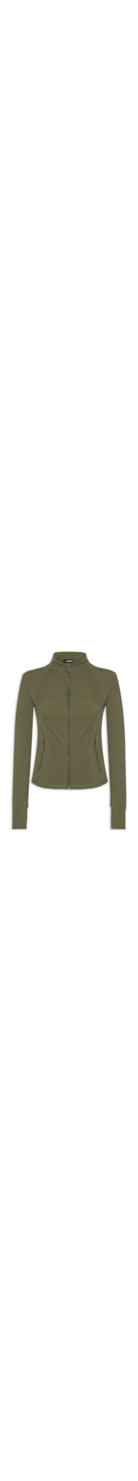 Jaqueta Feminina Esportiva Com Recortes - Verde