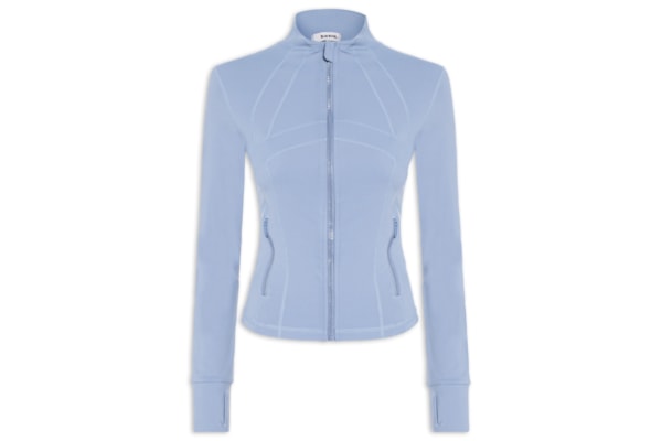 Jaqueta Feminina Esportiva Justa Ao Corpo - Azul