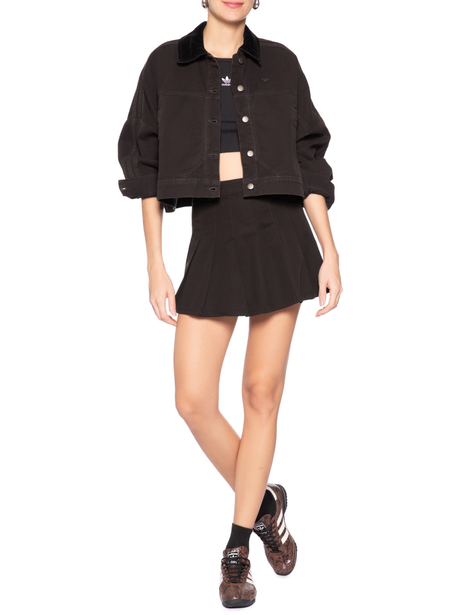 Jaqueta Feminina Essential Tp Marrom Adidas Originals