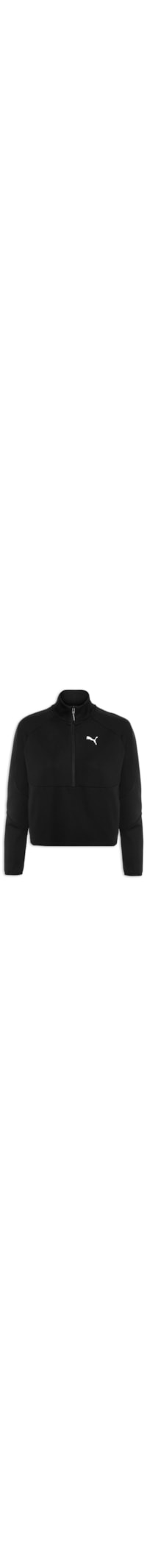 Jaqueta Feminina Evostripe Half-Zip Crew - Preto