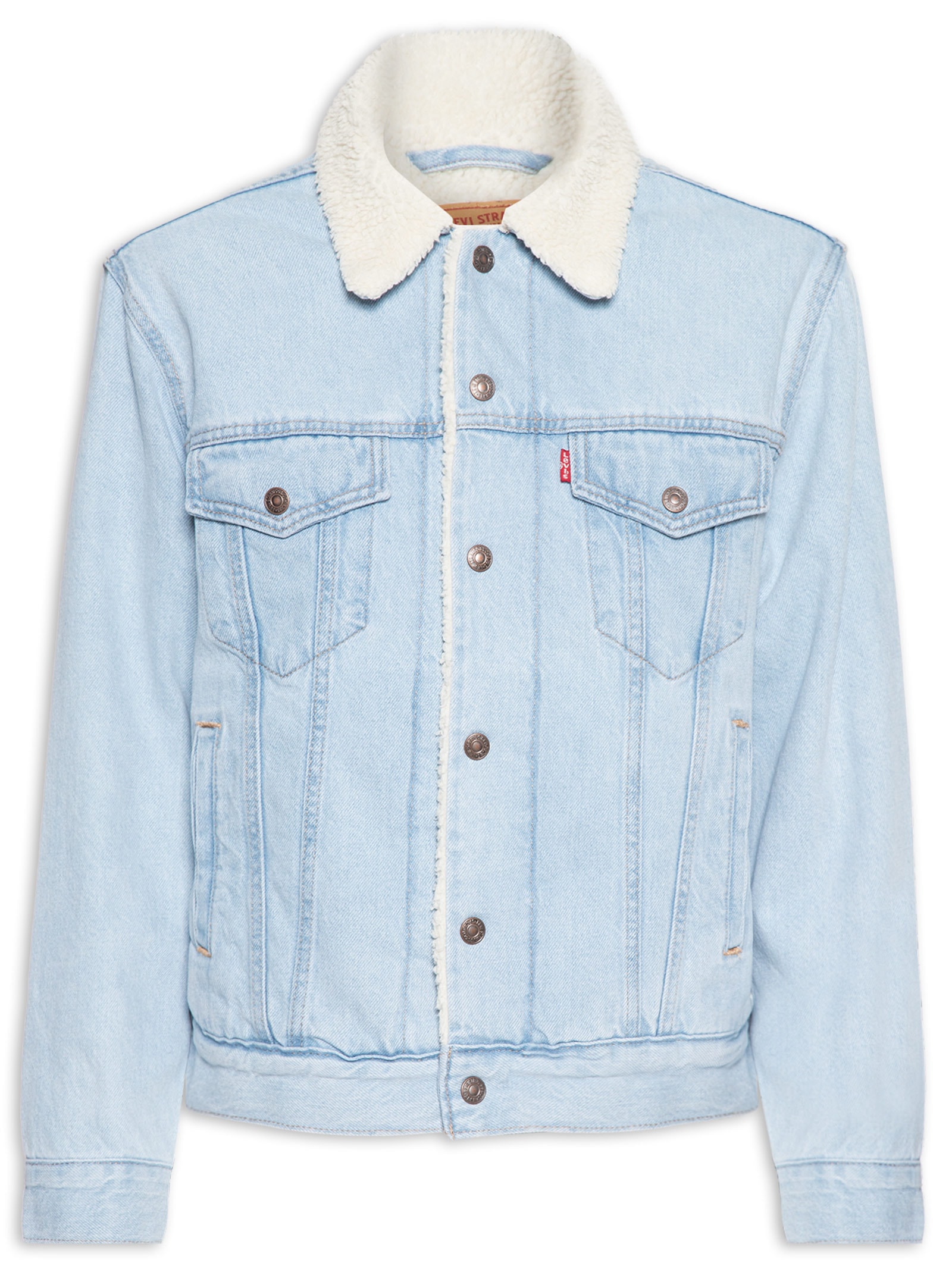 Jeans Masculina Levis Jaqueta Jeans Levis Sherpa Trucker Feminina