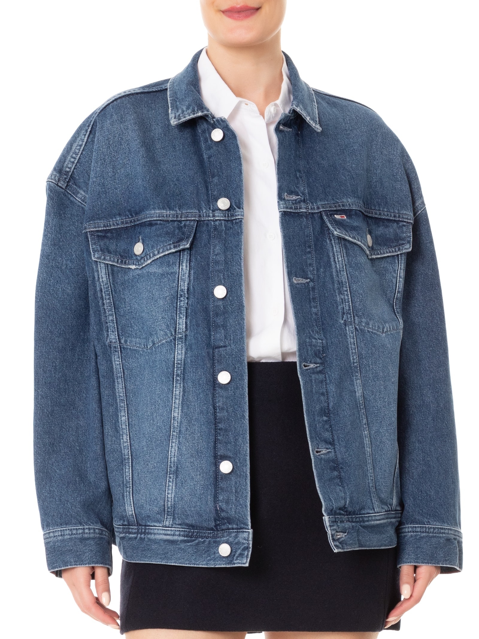 Jaqueta Feminina Faisy Over RWB Azul Tommy Jeans
