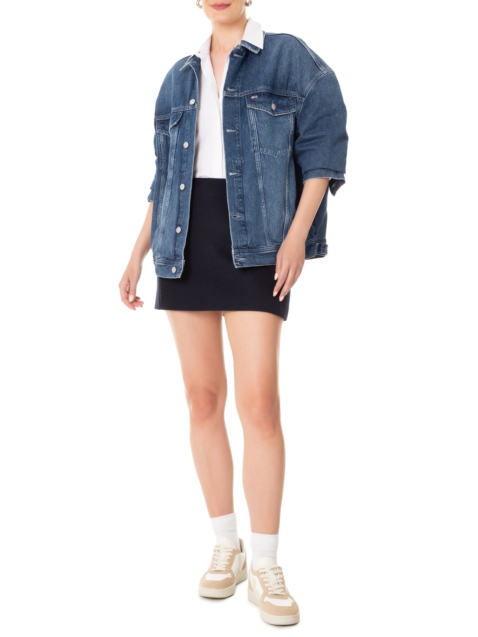 Jaqueta Feminina Faisy Over RWB Azul Tommy Jeans