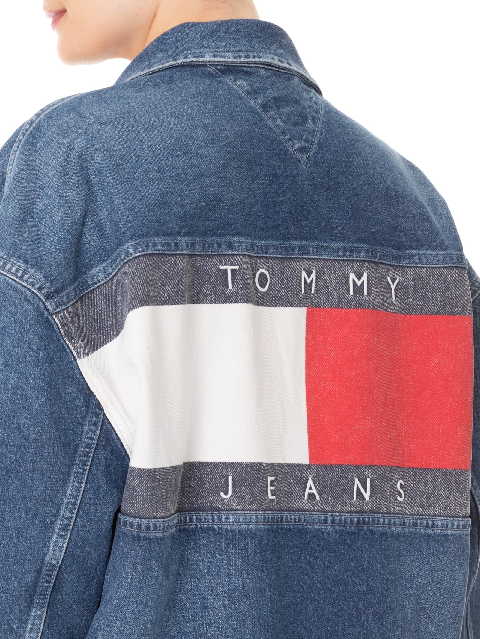 Jaqueta Feminina Faisy Over RWB Azul Tommy Jeans