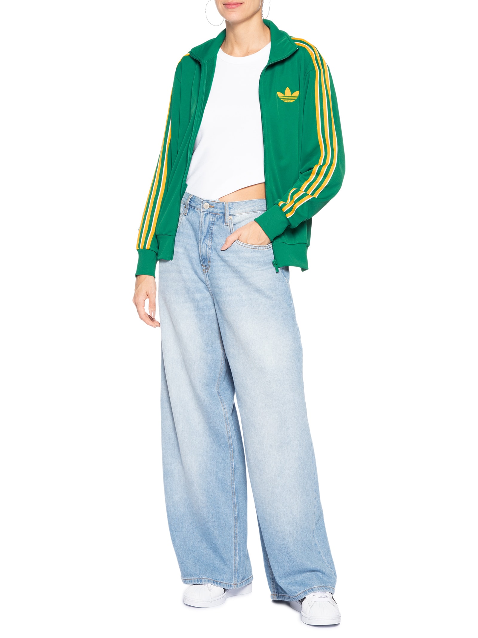 Jaqueta Feminina Firebird Loose – Verde Adidas Originals