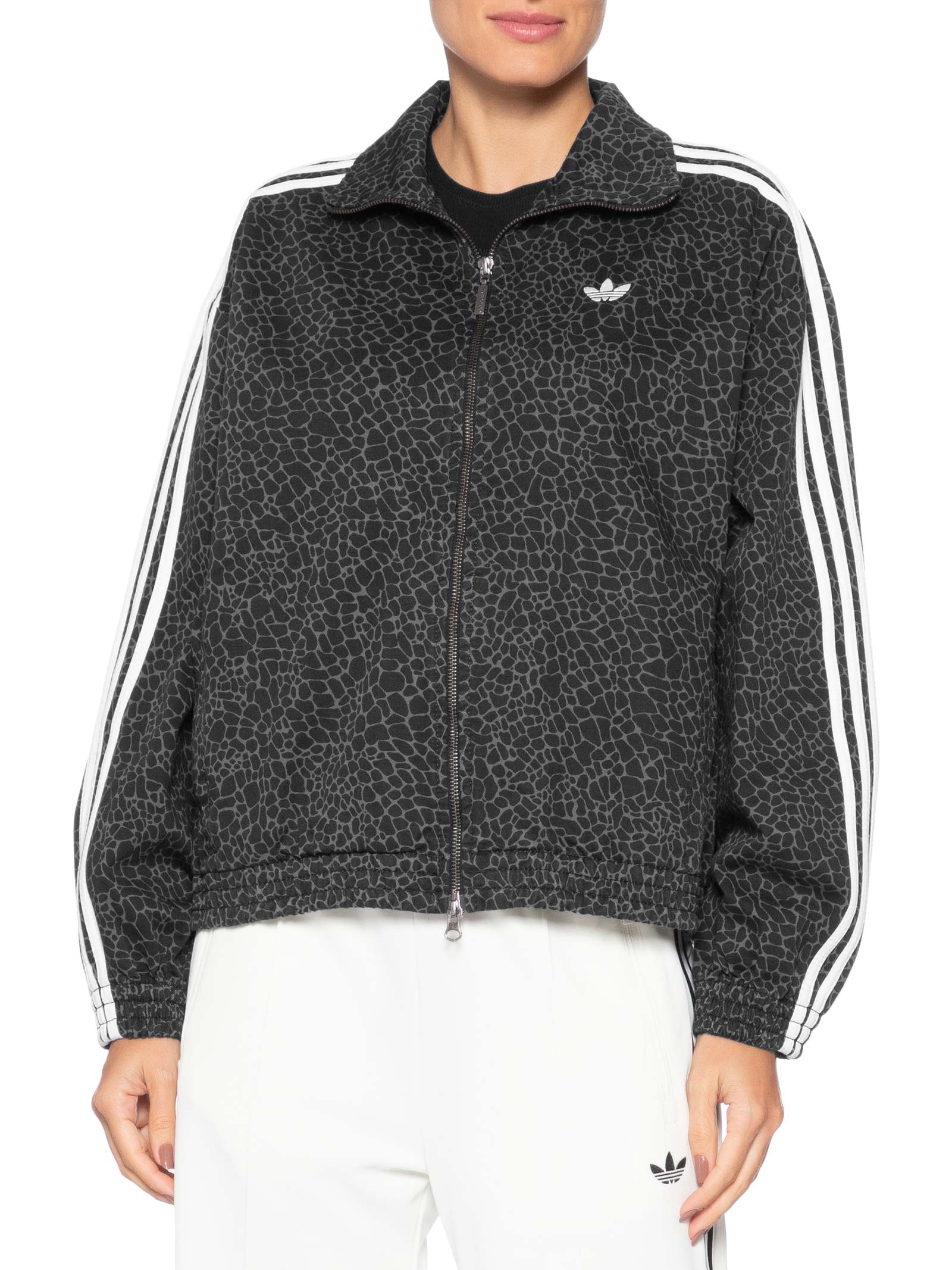 Jaqueta Feminina Firebird Oversized Denim Preto Adidas Originals