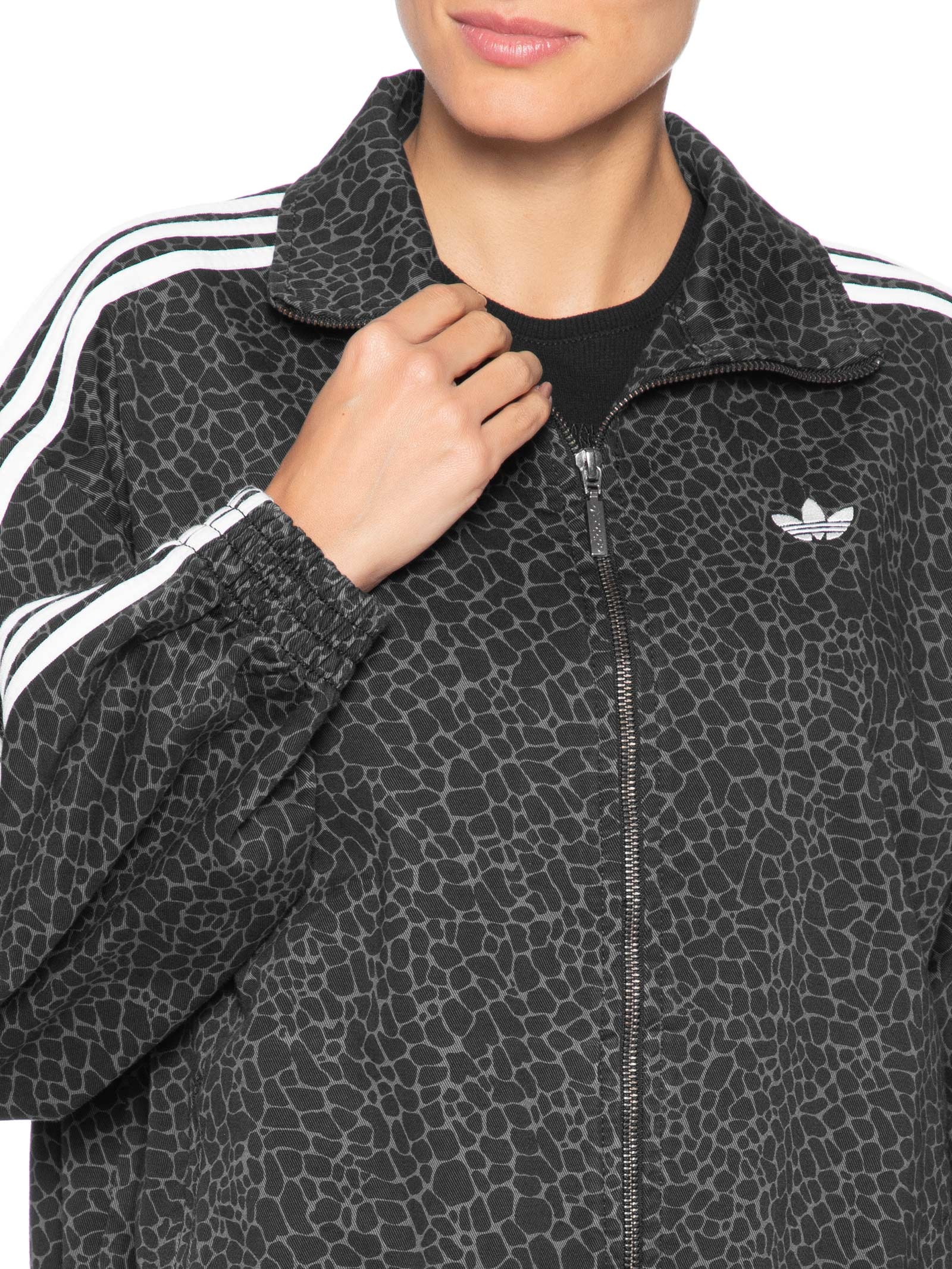 Jaqueta Feminina Firebird Oversized Denim Preto Adidas Originals