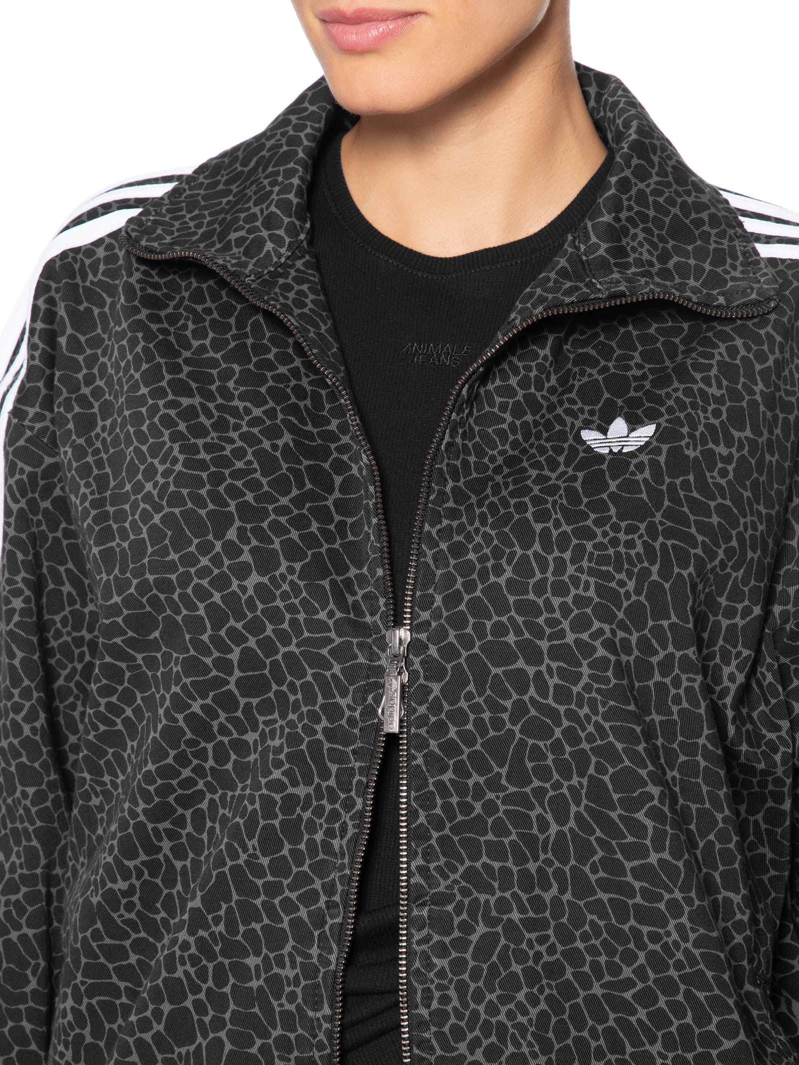 Jaqueta Feminina Firebird Oversized Denim Preto Adidas Originals