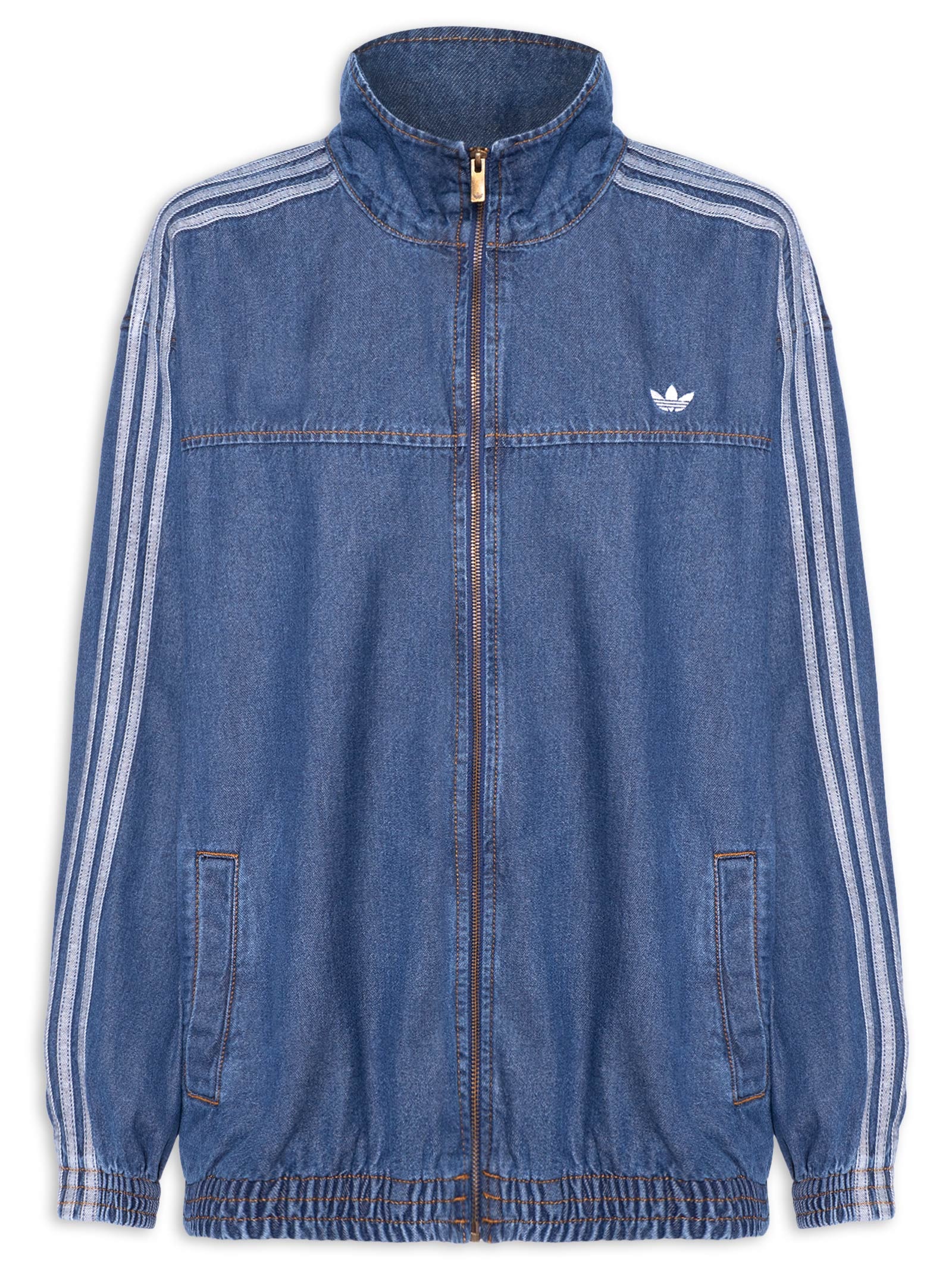 TT-FE⊃ Jaqueta Feminina Firebird Tt Denim - Azul - Adidas Originals