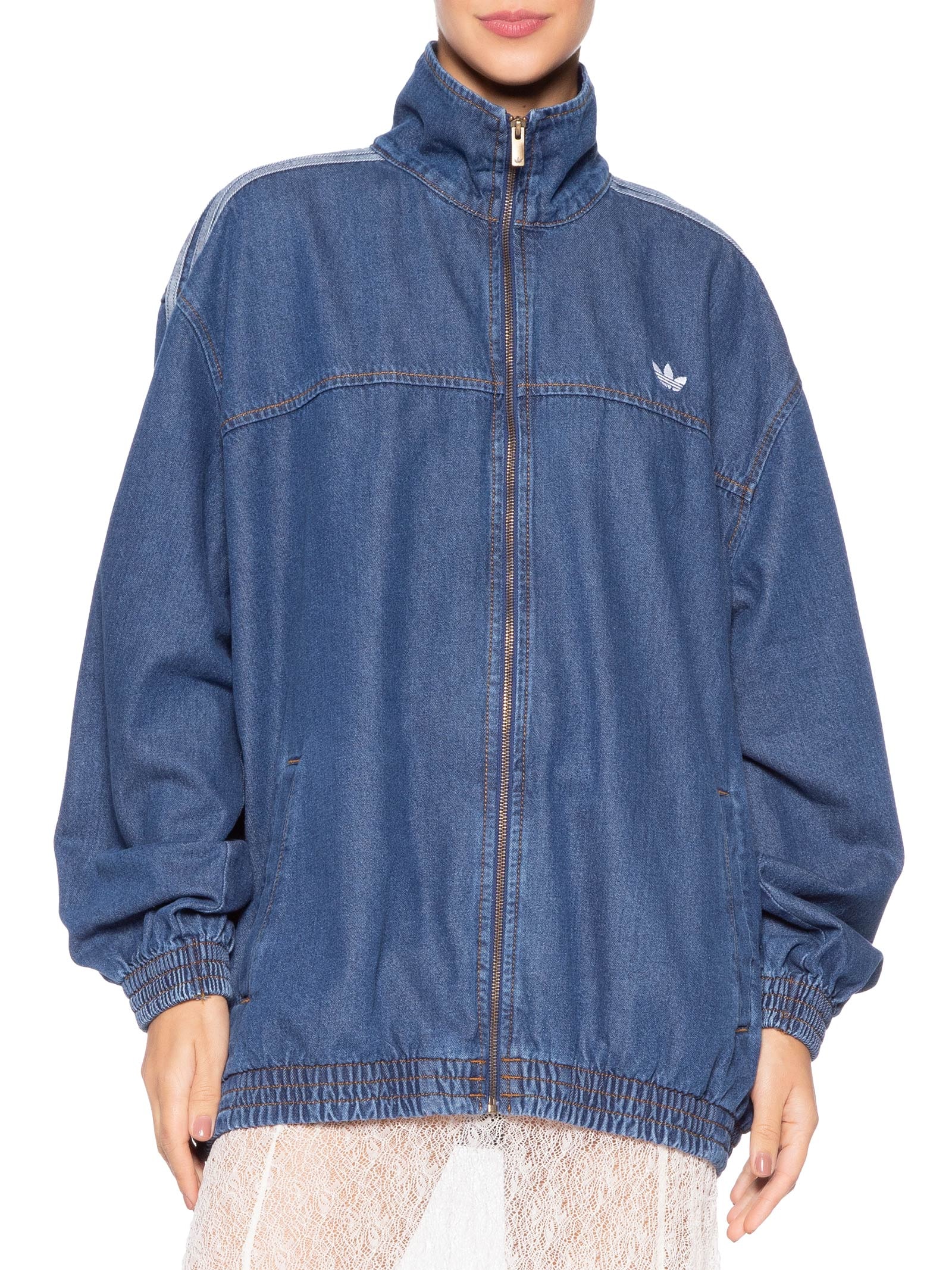 Jaqueta Feminina Firebird Tt Denim - Azul - Adidas Originals