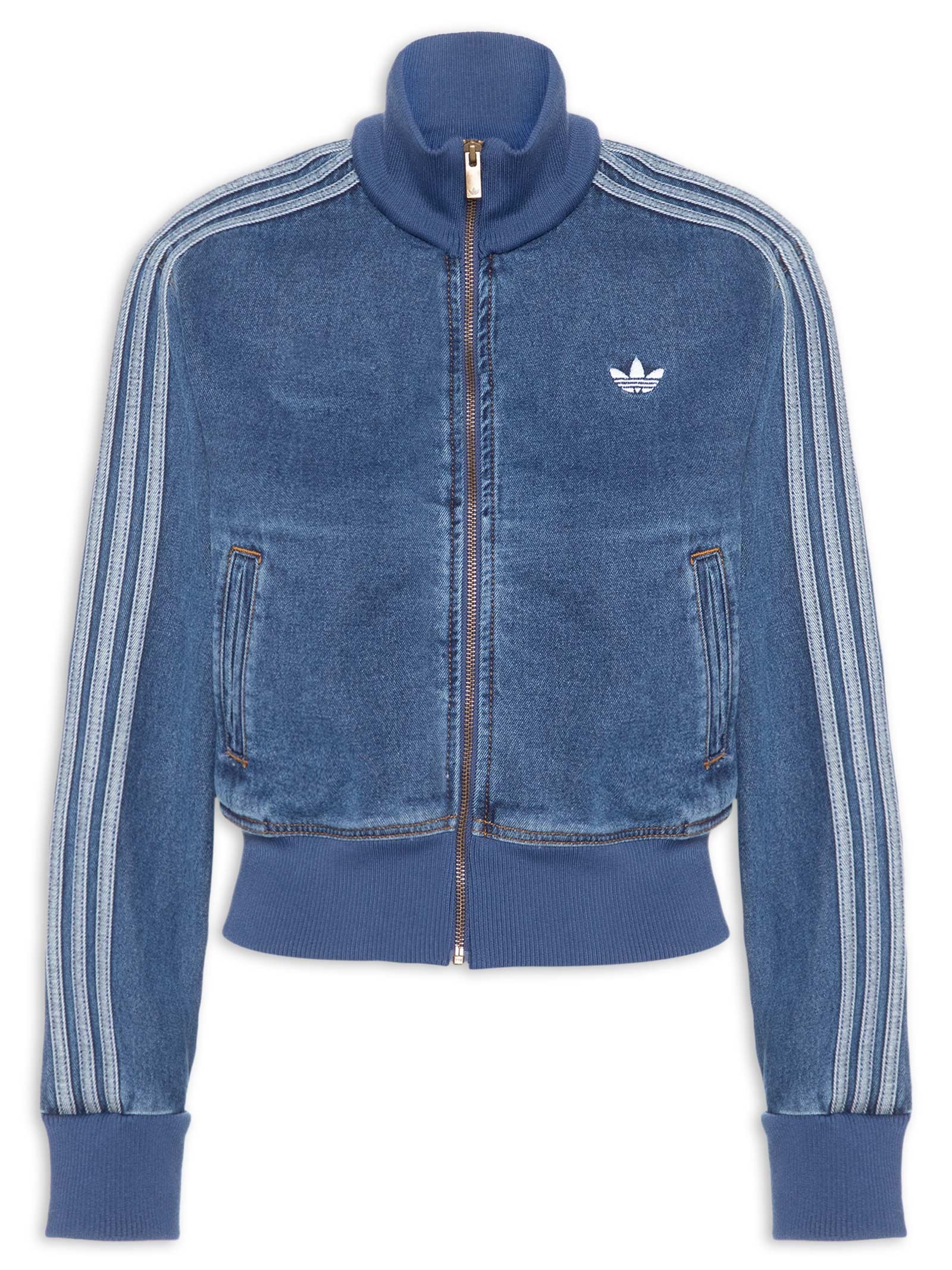 Jaqueta Feminina Firebird TT Denim Azul Adidas Originals