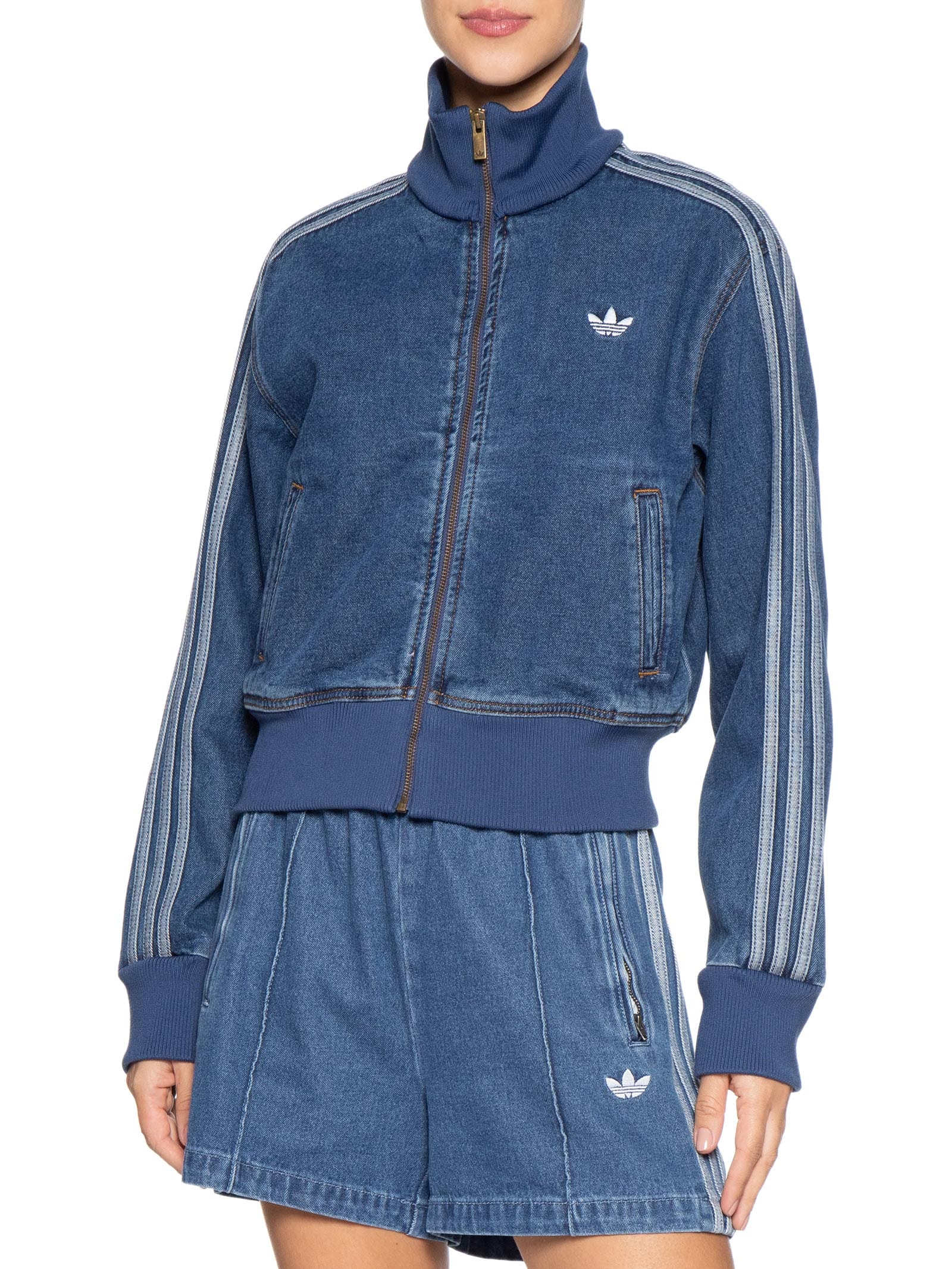 Jaqueta Feminina Firebird TT Denim Azul Adidas Originals