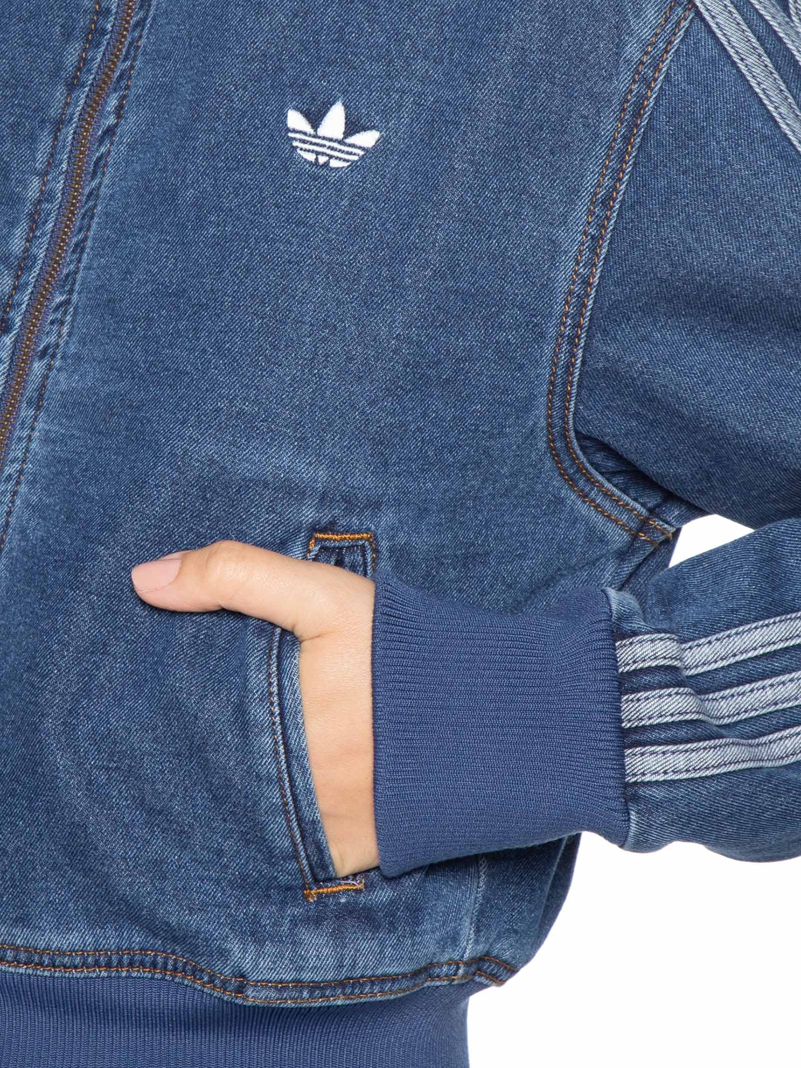 Jaqueta Feminina Firebird TT Denim Azul Adidas Originals