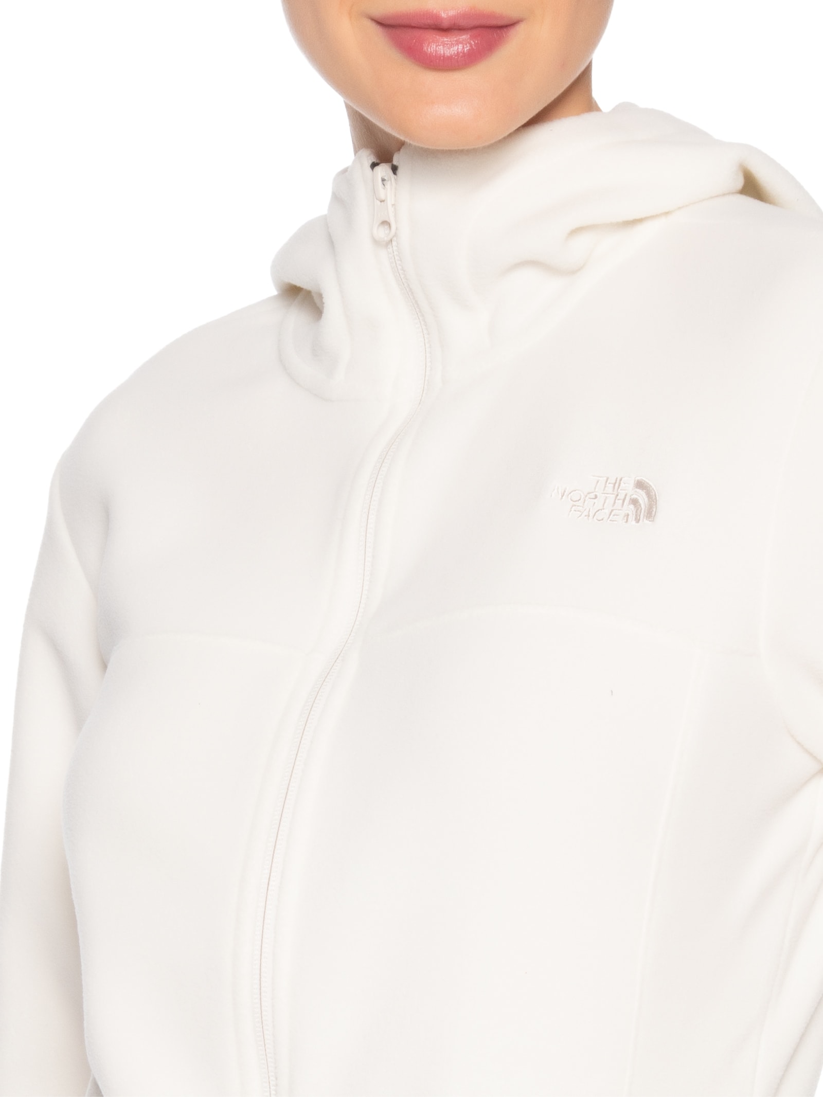 Jaqueta Feminina Glacier Full Zip Hoodie Branco The North Face