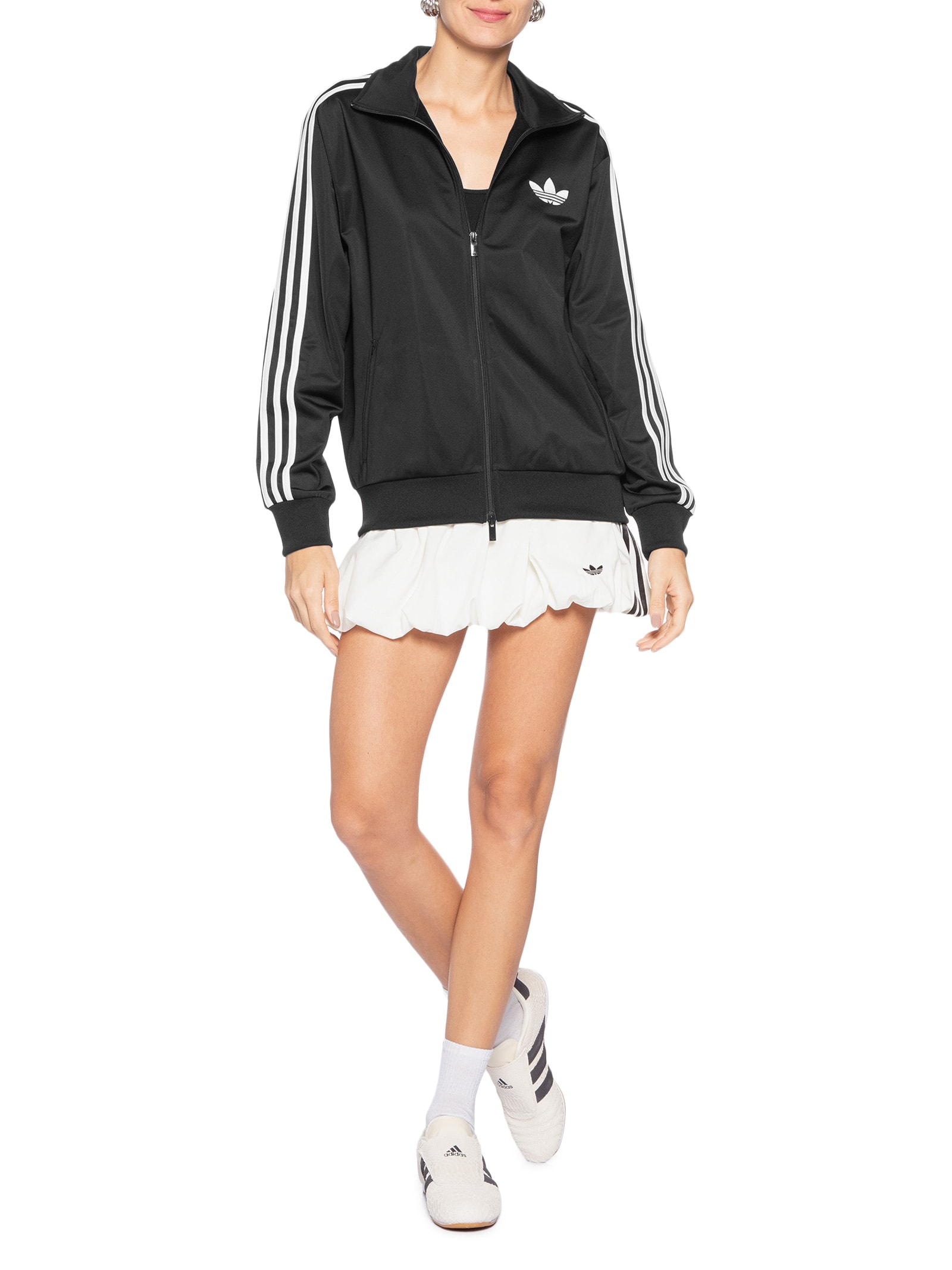 Jaqueta Feminina Gola Big Trefoil Preto Adidas Originals