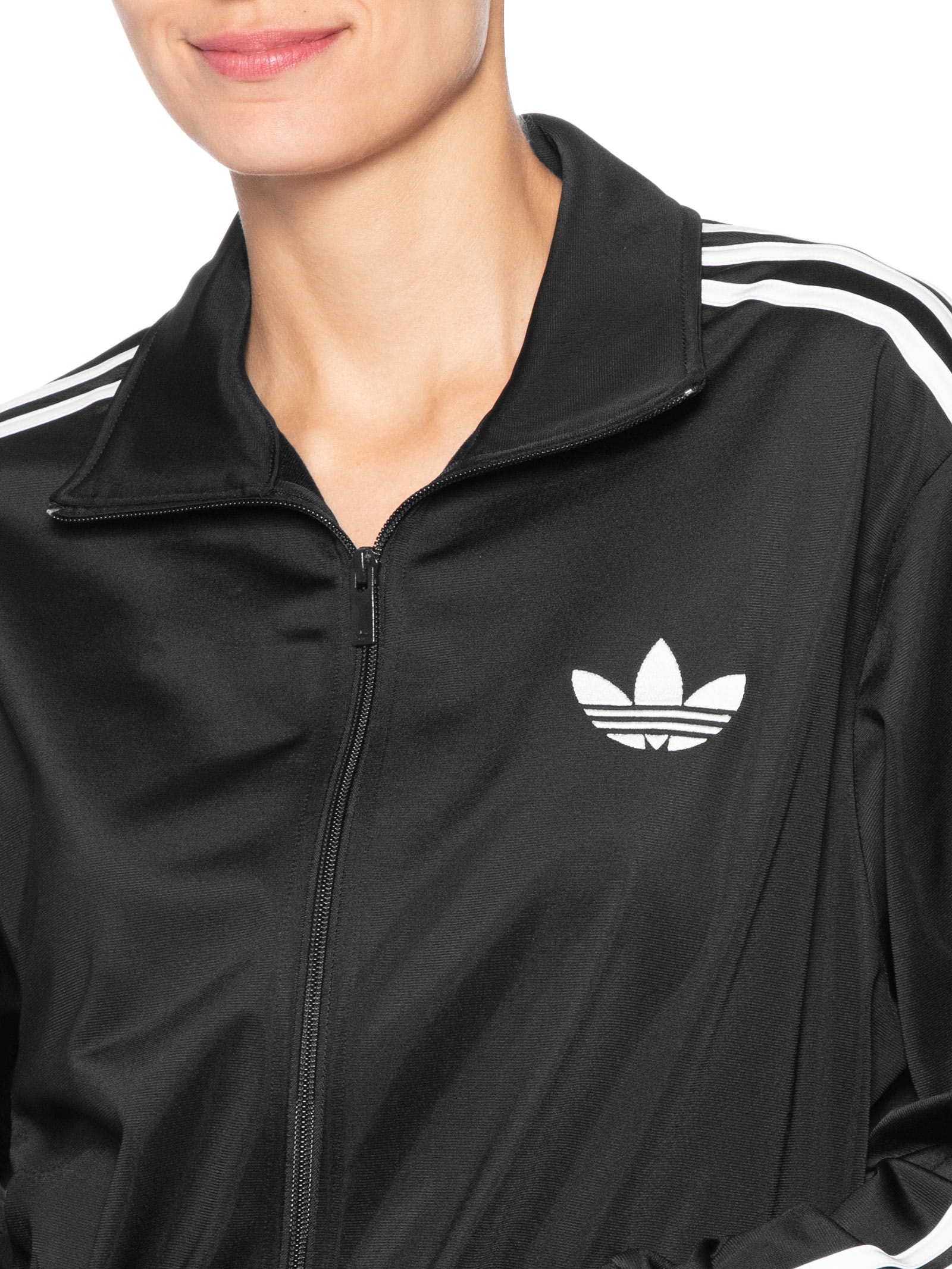 Jaqueta Feminina Gola Big Trefoil Preto Adidas Originals