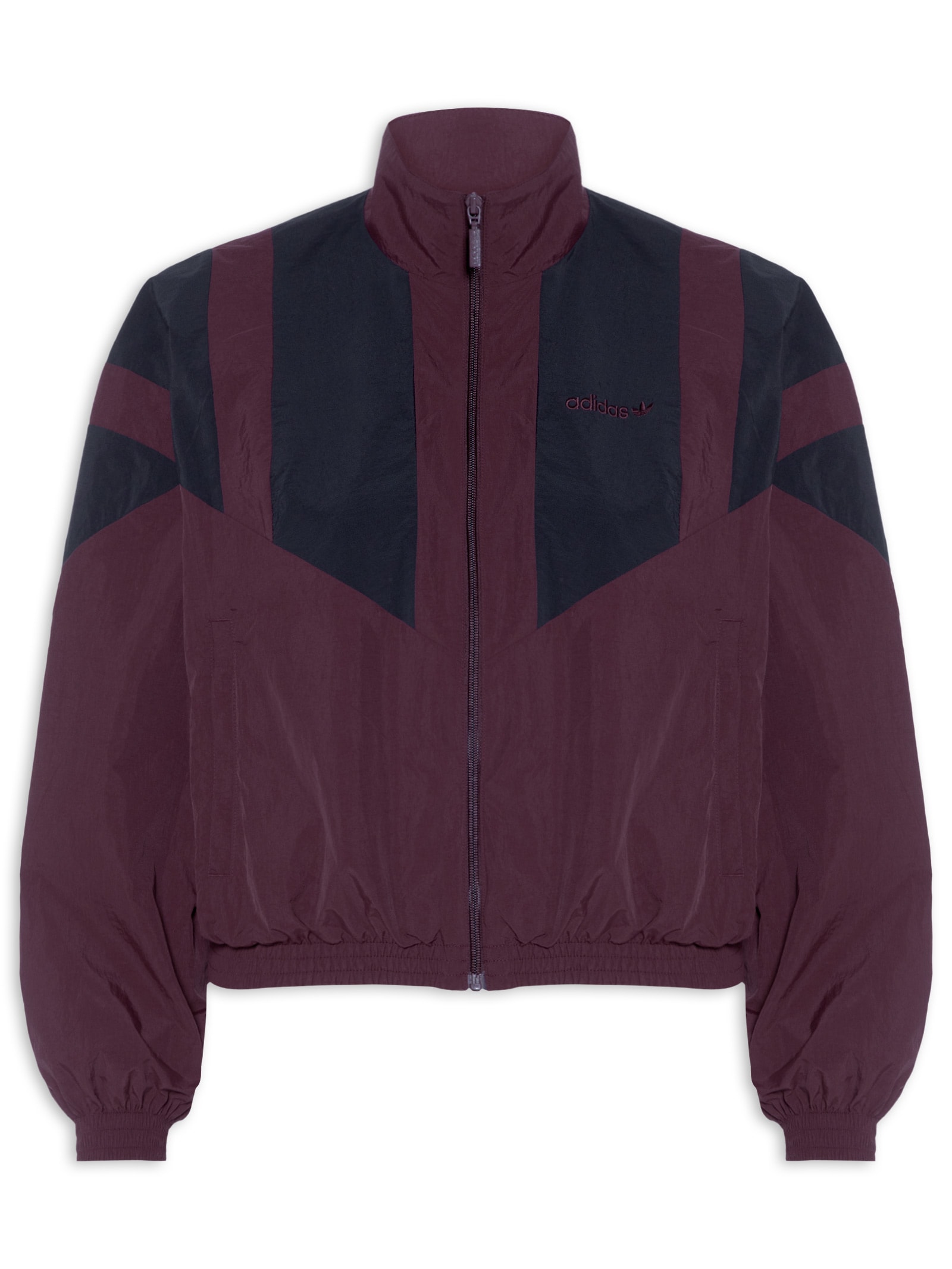 Jaqueta Feminina Gola Blocking Vermelho Adidas Originals