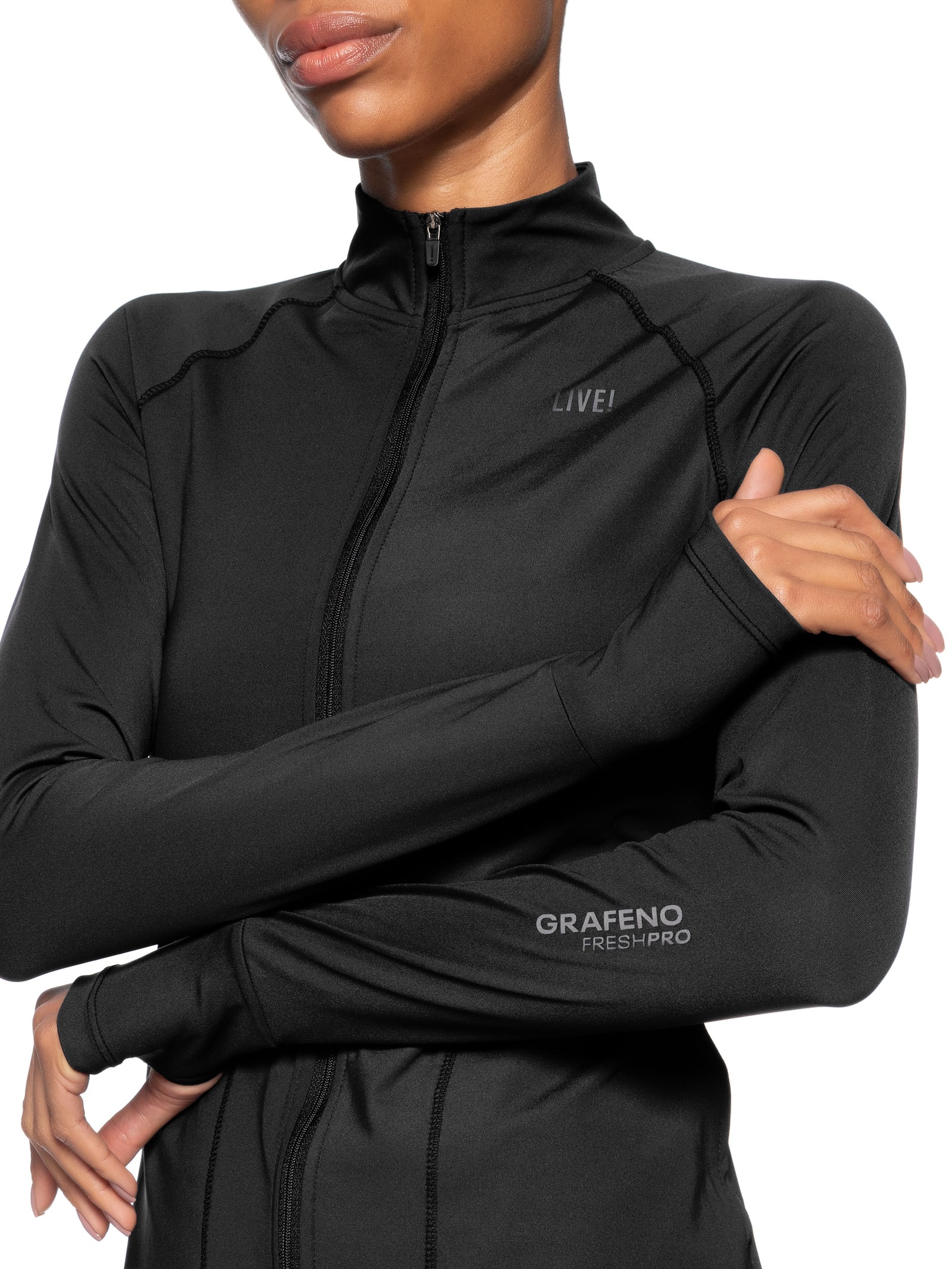 Jaqueta Feminina Grafeno Fresh Pro Preto Live!