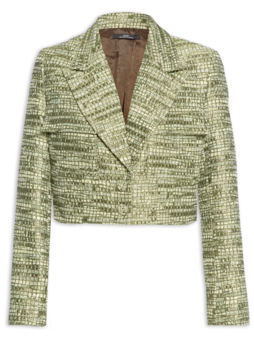 Jaqueta Feminina Jacquard – Dourado