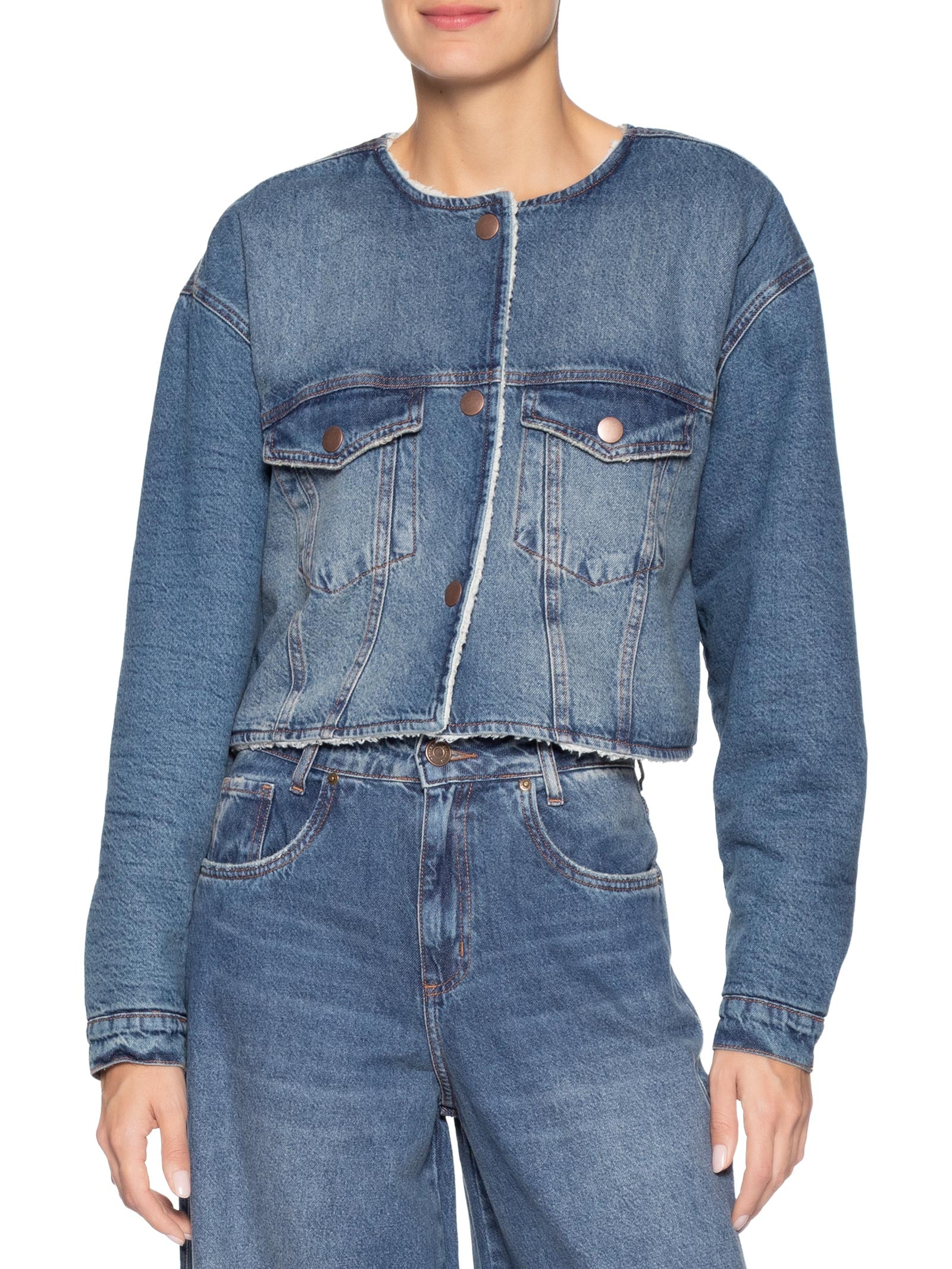 Jaqueta Feminina Jade Azul P7 Jeans