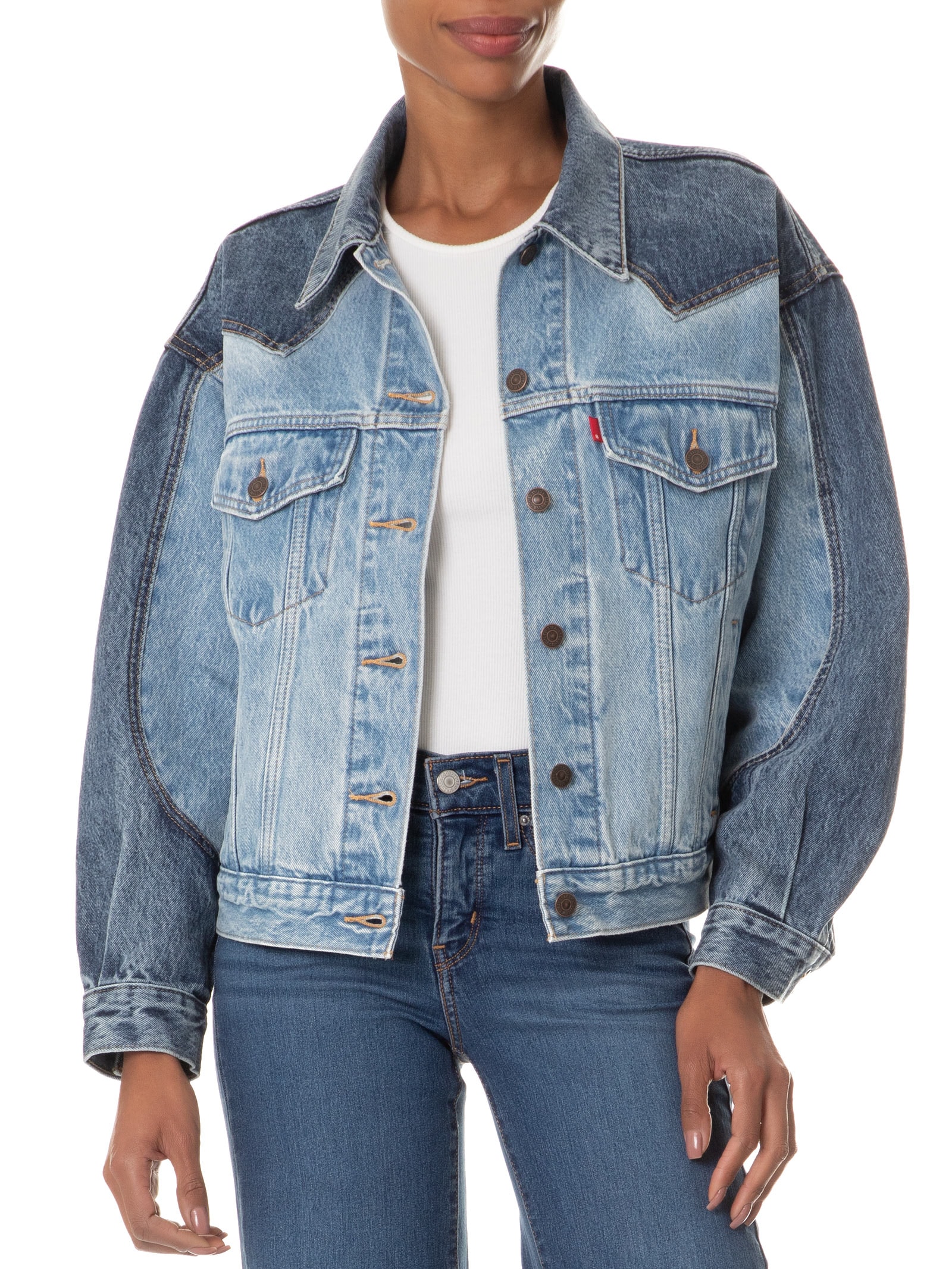 Levi's - Jaqueta Feminina Jeans 90s Western Pieced Trckr - Azul