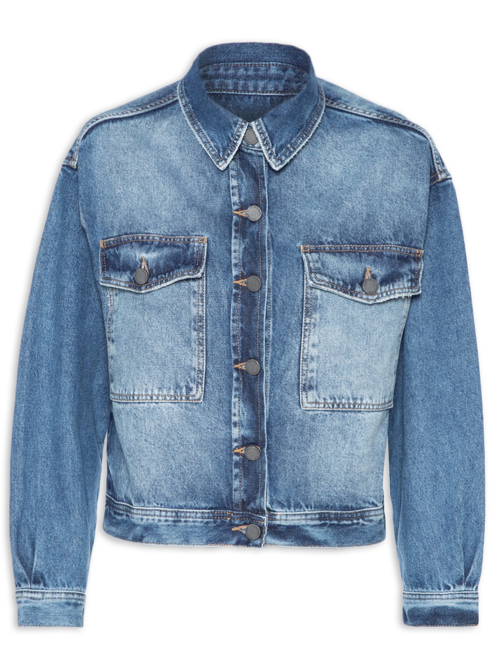 Jaqueta Feminina Jeans Azul Cantão