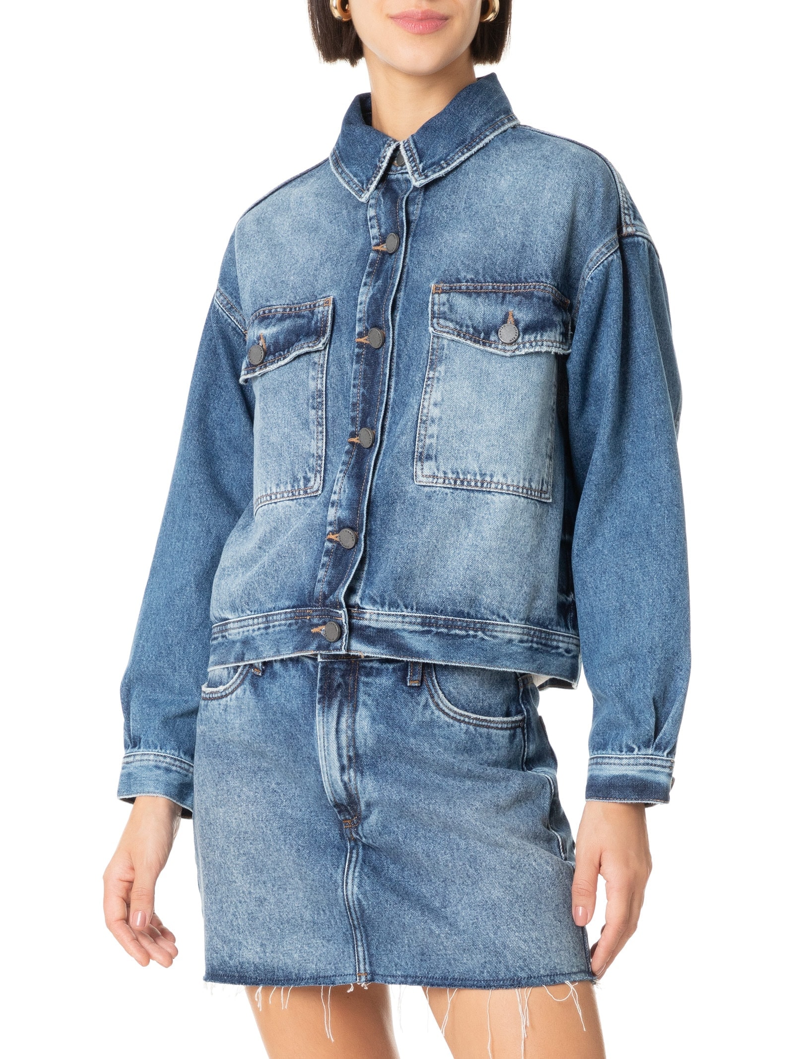 Jaqueta Feminina Jeans Azul Cantão