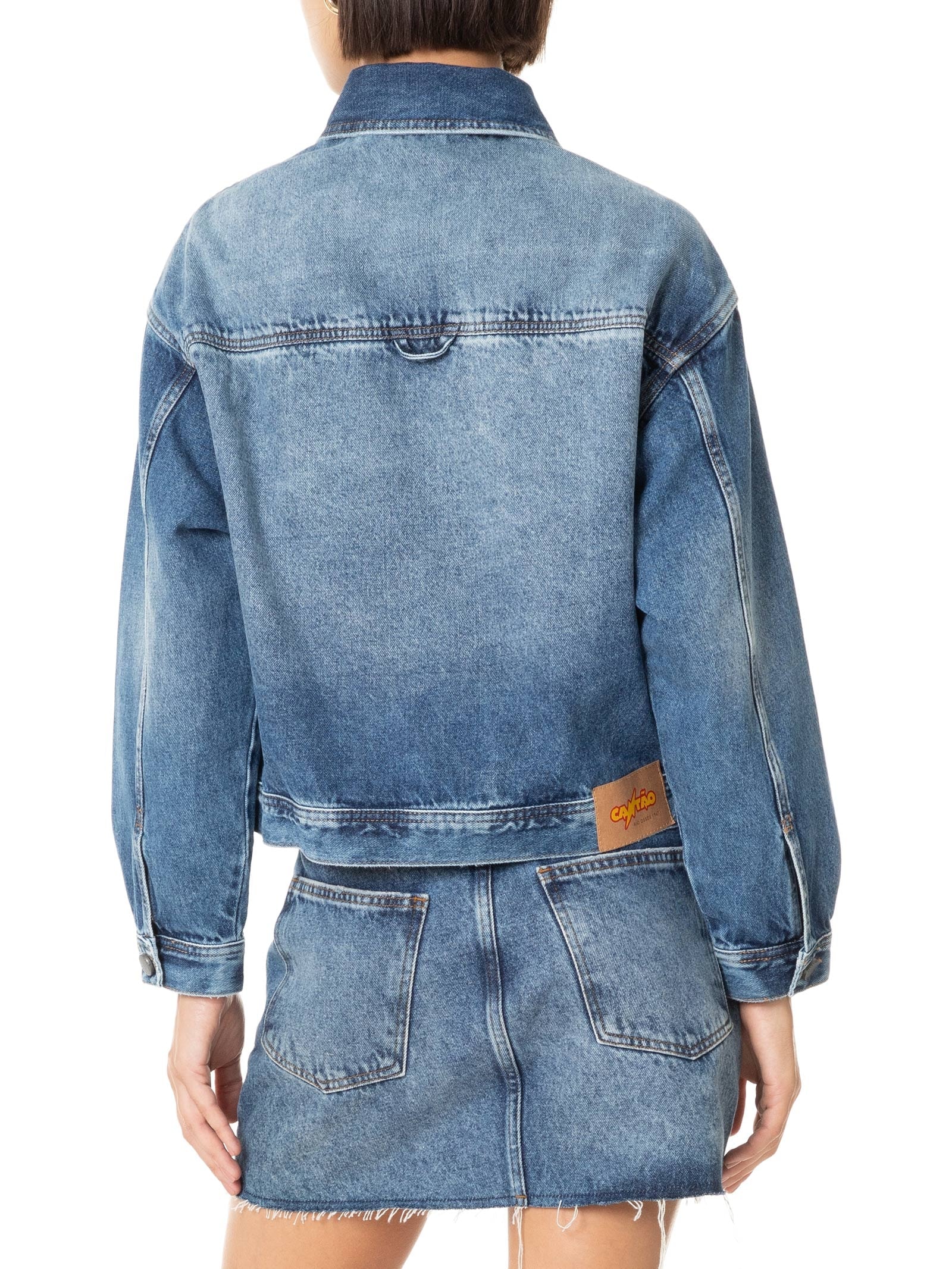 Jaqueta Feminina Jeans Azul Cantão