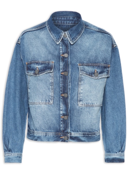 Jaqueta Feminina Jeans – Azul