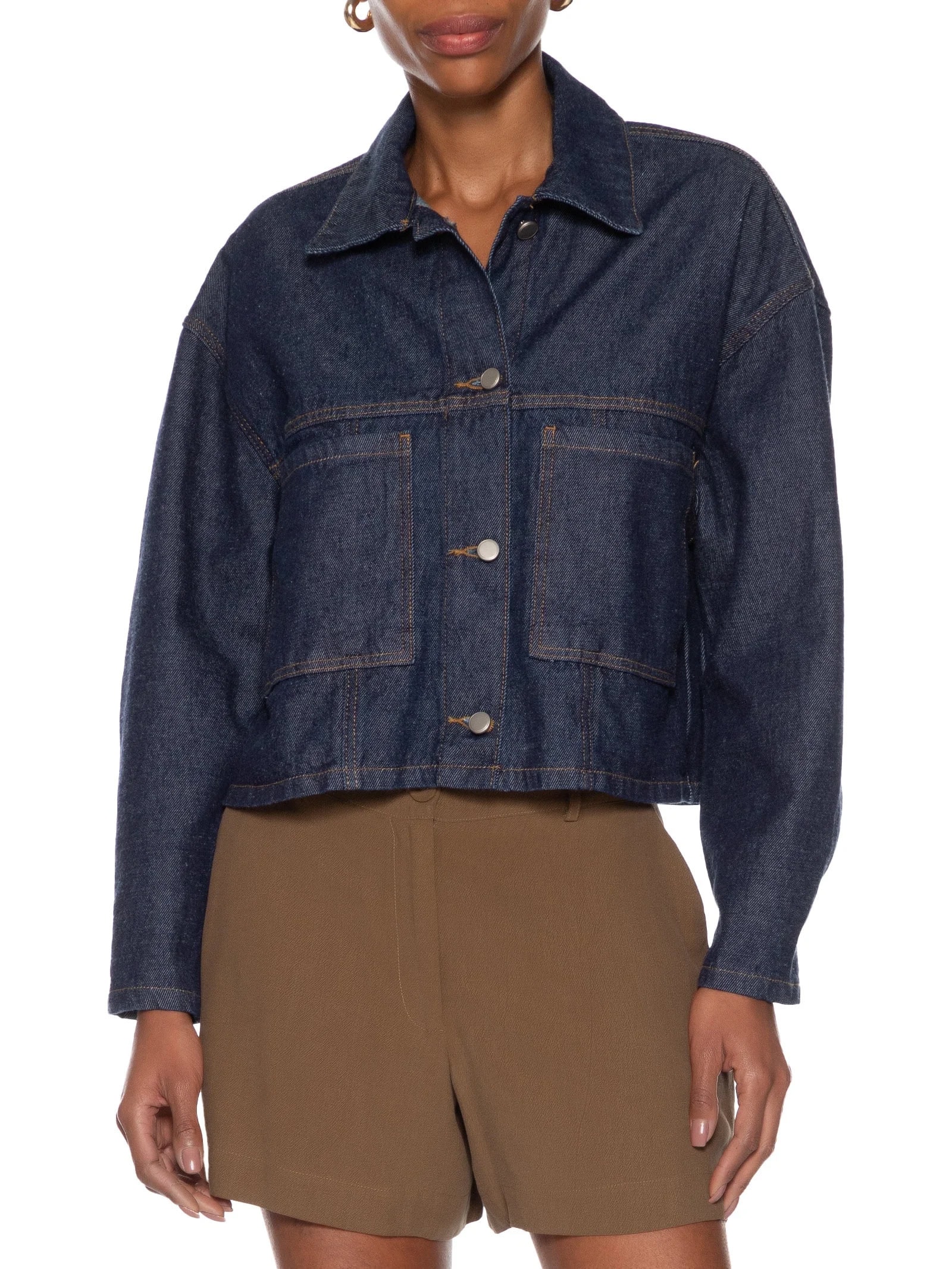 Jaqueta Feminina Jeans Azul Hering