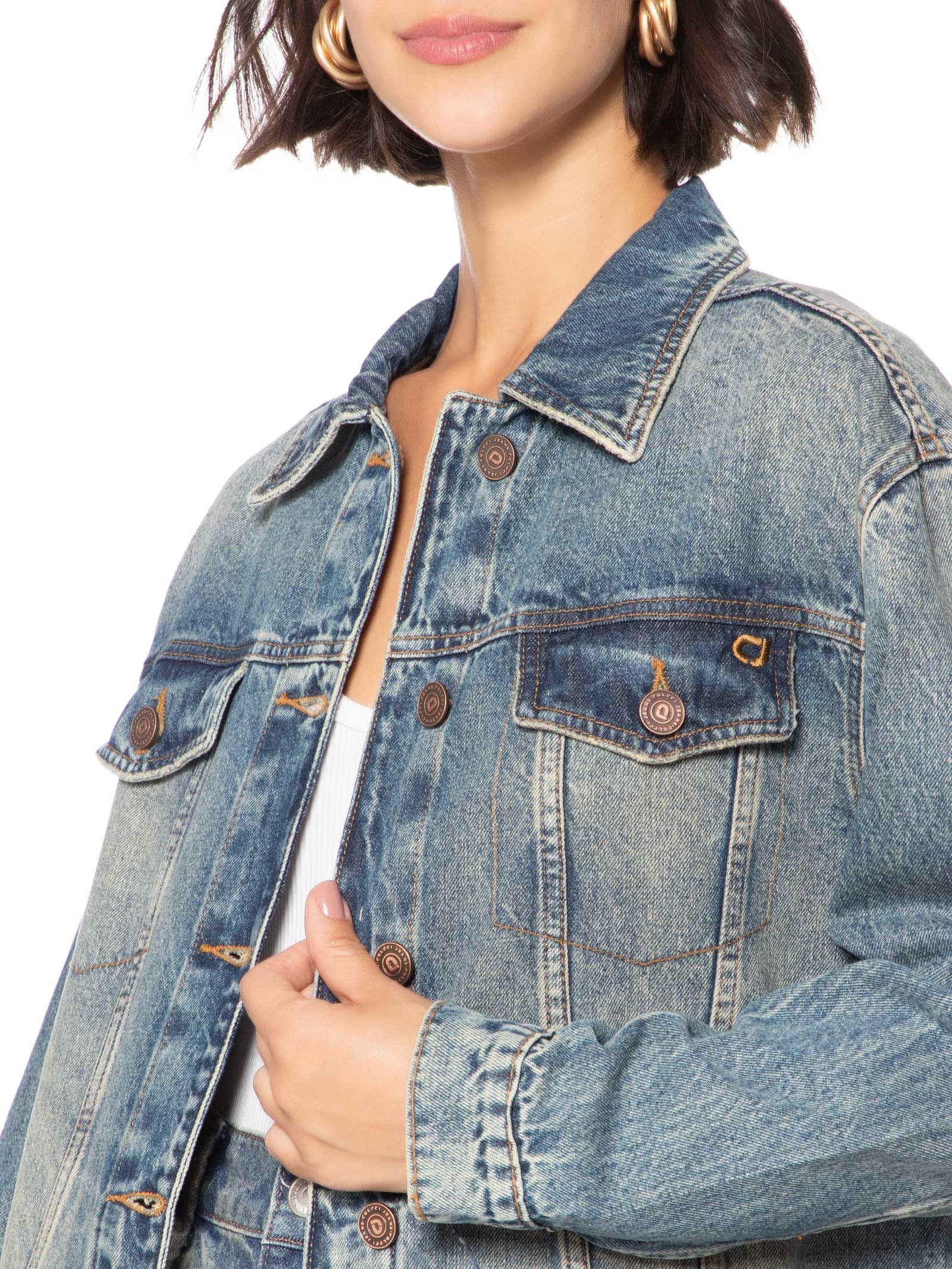 Jaqueta Feminina Jeans Azul Colcci Jeans