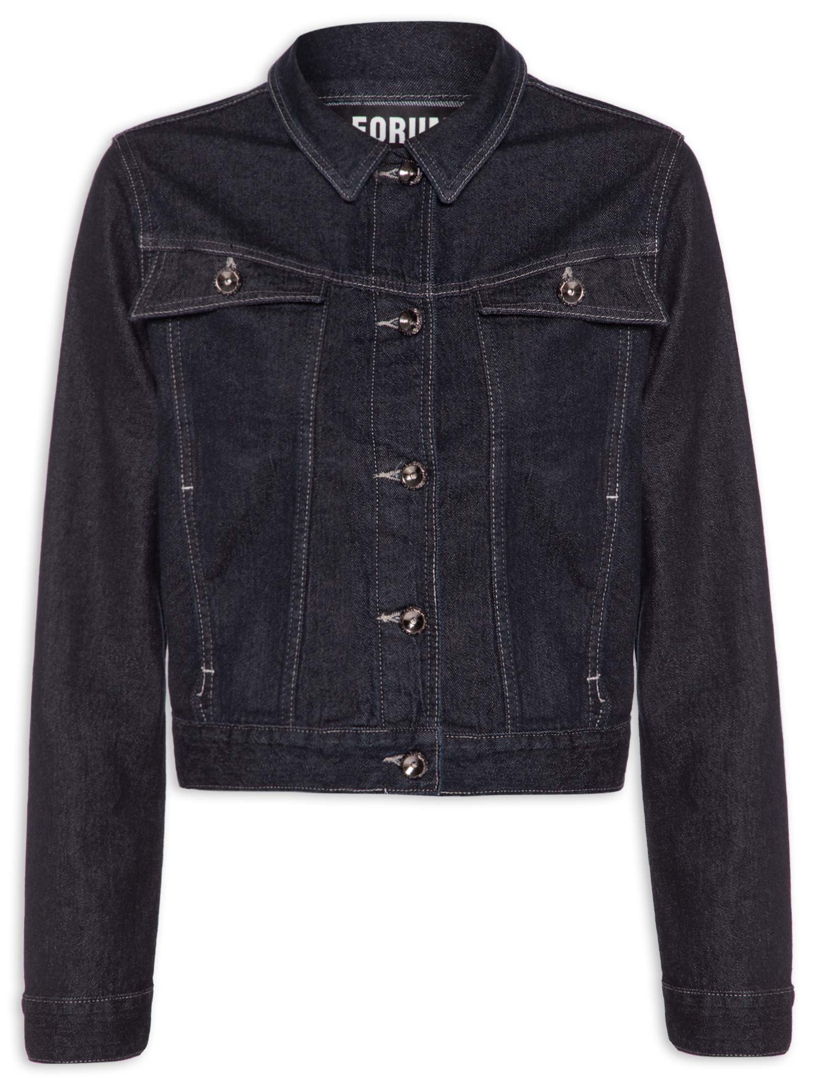 Jaqueta Feminina Jeans Azul Forum
