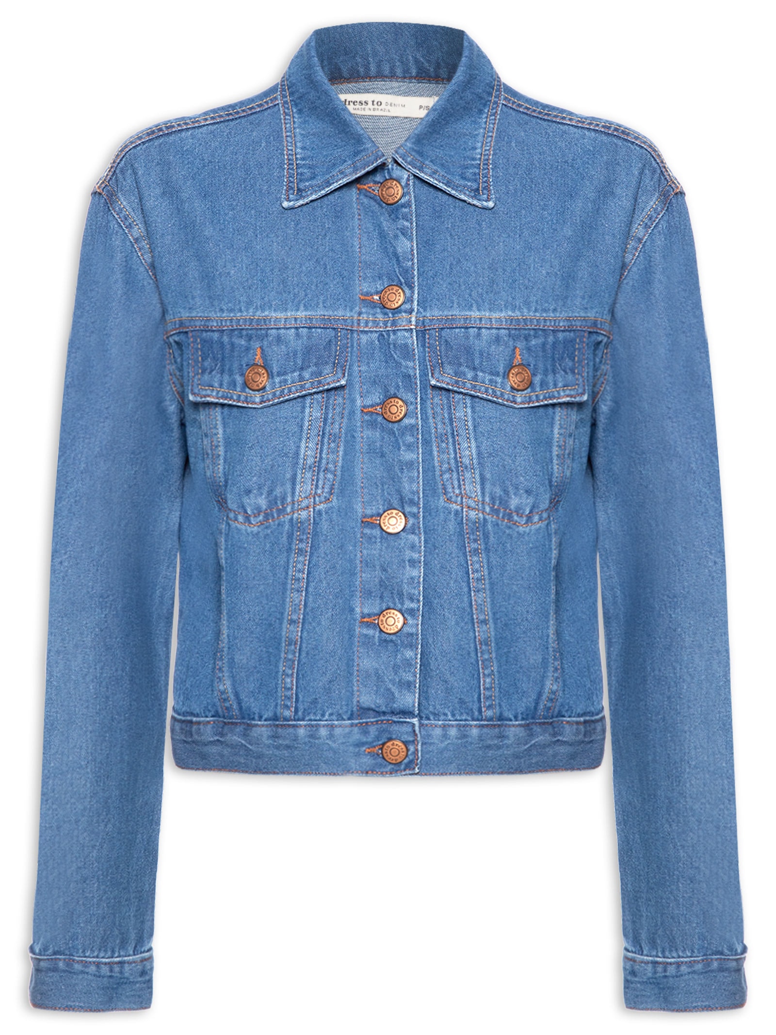 Jaqueta Feminina Jeans Baby Blue Azul Dress To