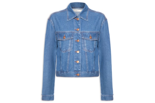 Jaqueta Feminina Jeans Baby Blue - Azul