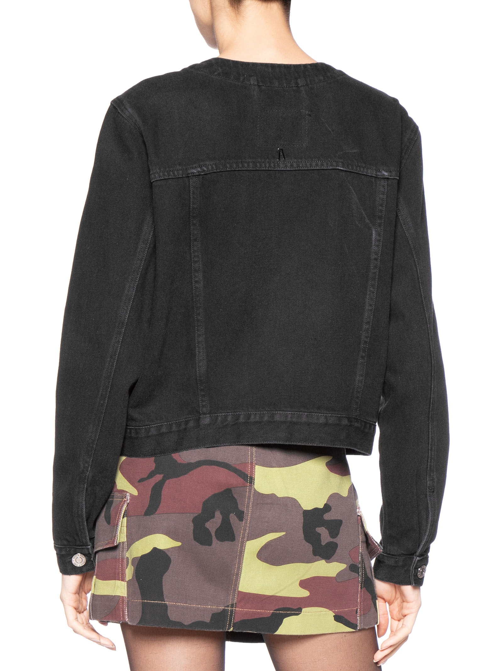 Jaqueta Feminina Jeans Basic Gola Padre Preto Animale Jeans