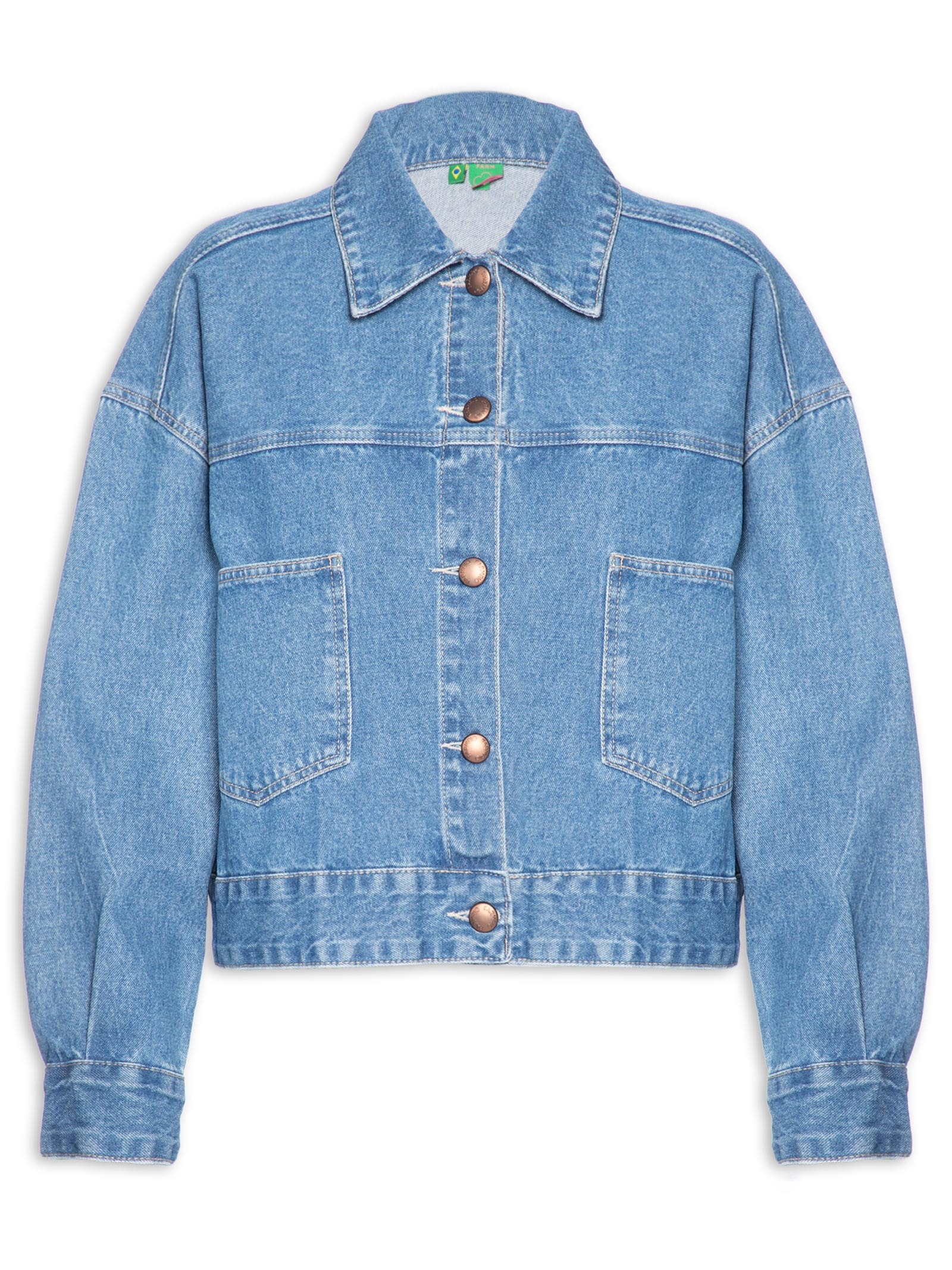 Jaqueta Feminina  Jeans Básica Azul Farm