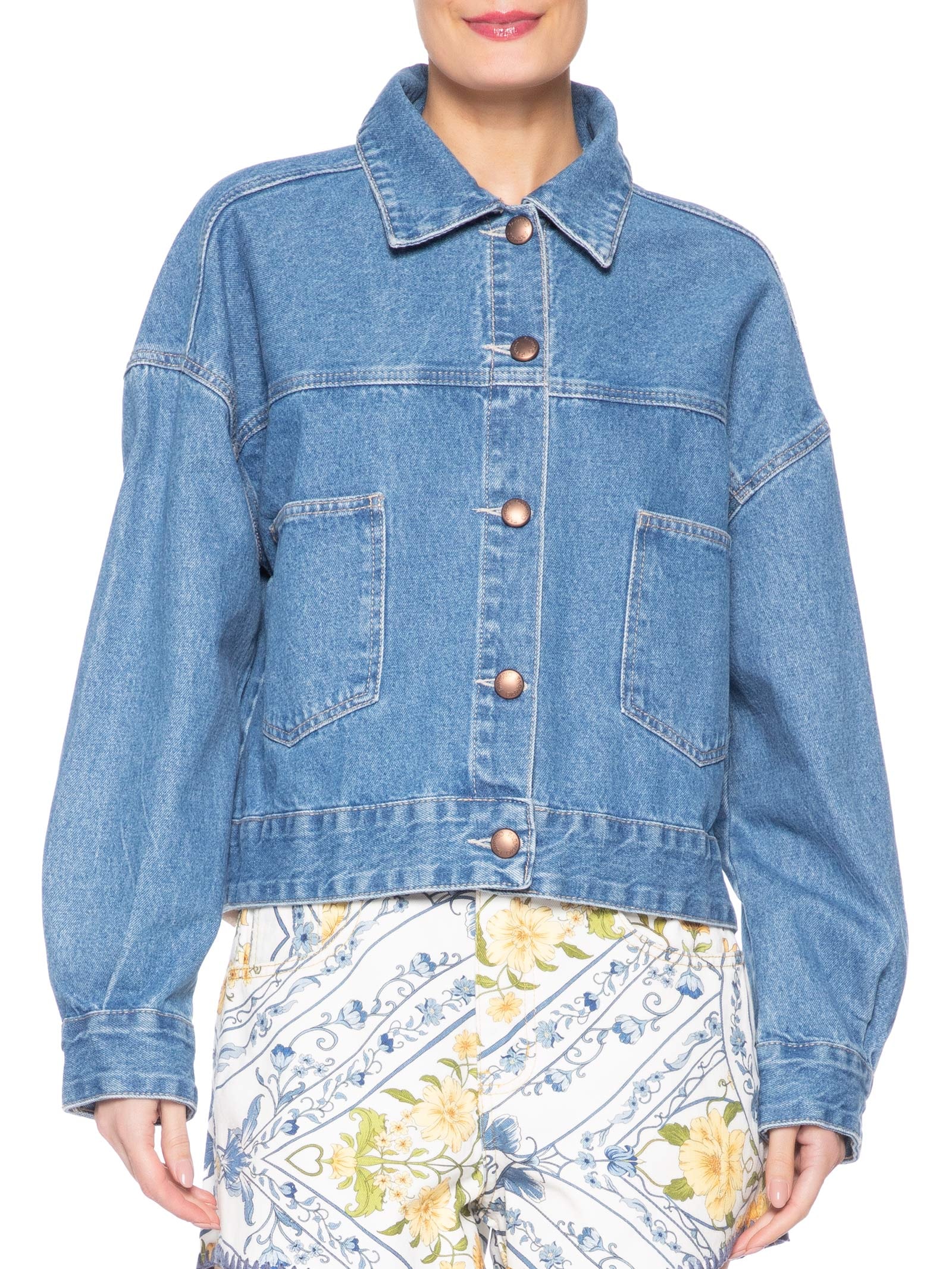 Jaqueta Feminina  Jeans Básica Azul Farm