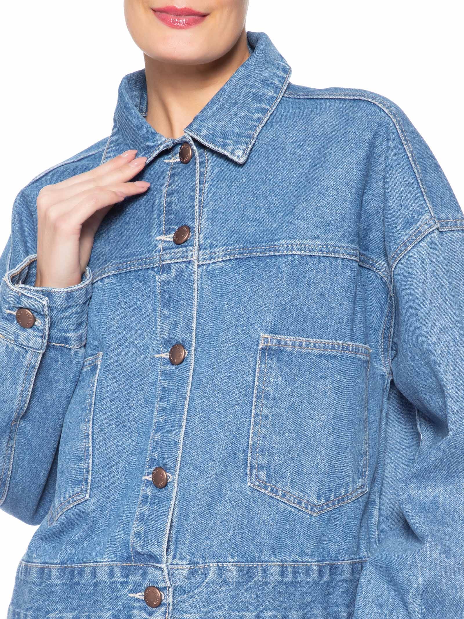 Jaqueta Feminina  Jeans Básica Azul Farm