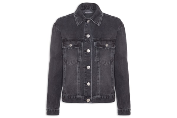 Jaqueta Feminina Jeans Black Used - Preto