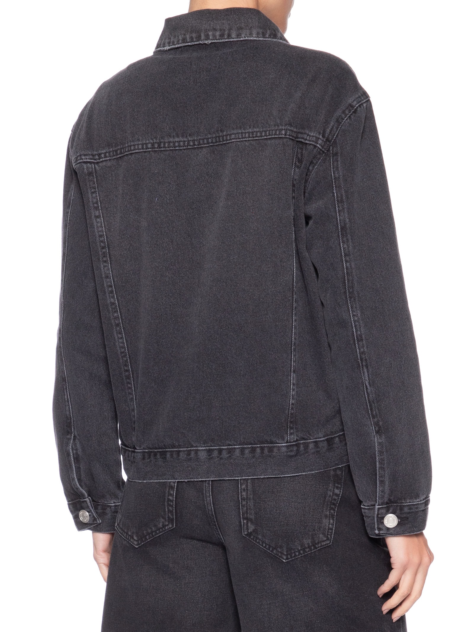 Jaqueta Feminina Jeans Black Used Preto Maria Filó