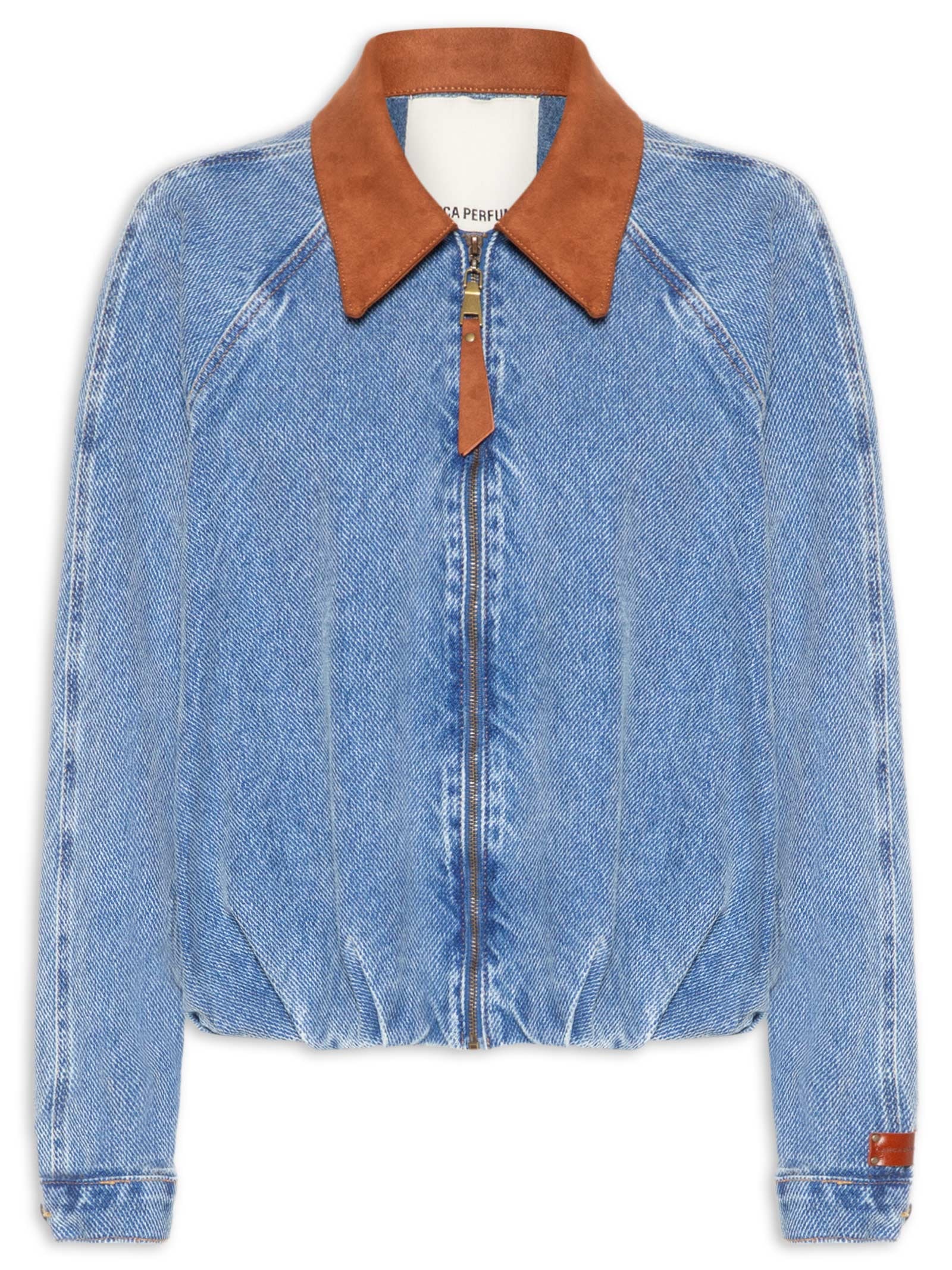 Jaqueta Feminina Jeans Bomber Azul Lança Perfume