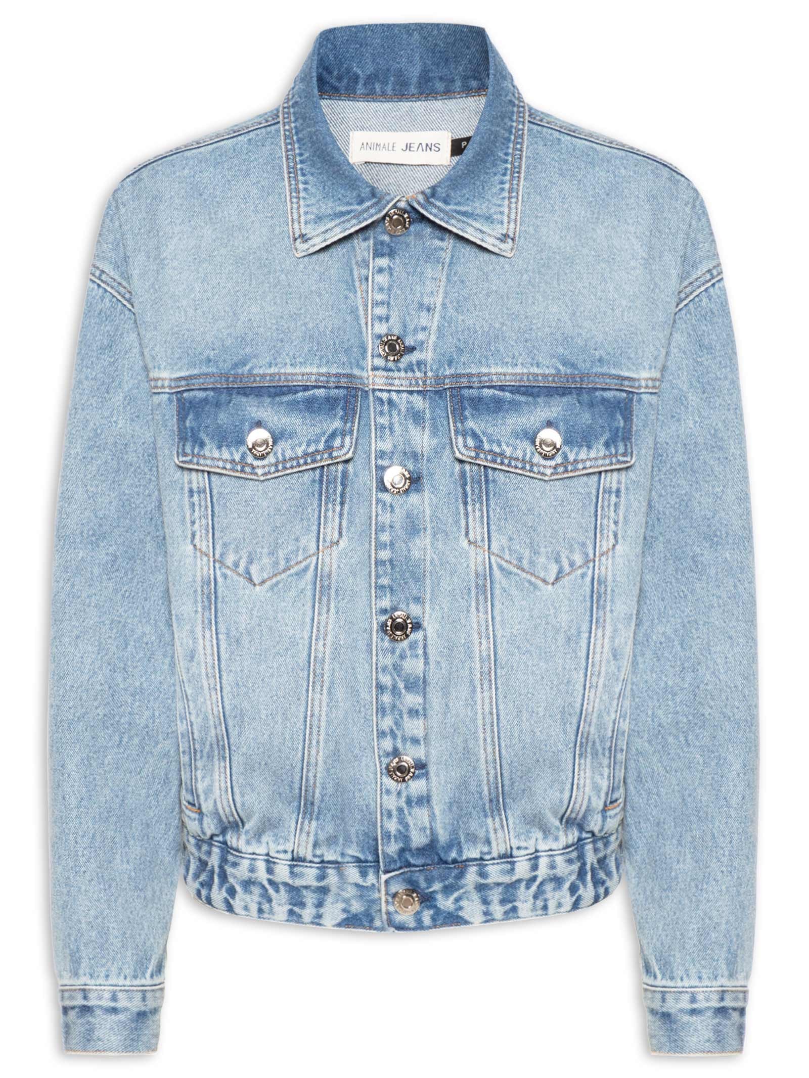 Jaqueta Feminina Jeans Bomber Azul Animale Jeans