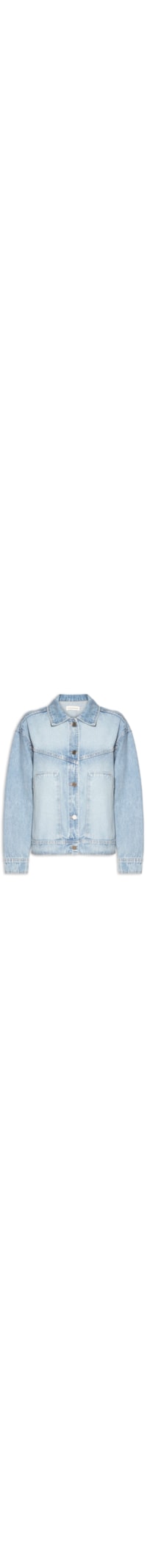 Jaqueta Feminina Jeans Com Franja - Azul
