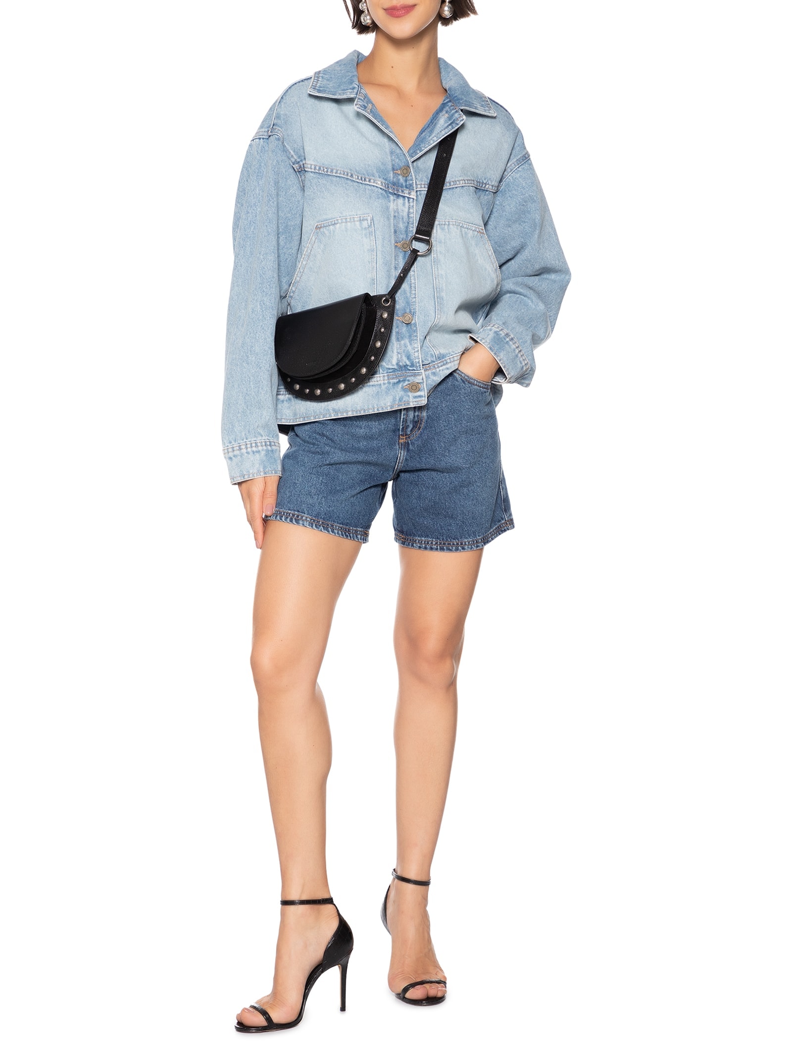 Jaqueta Feminina Jeans Com Franja Azul My Favorite