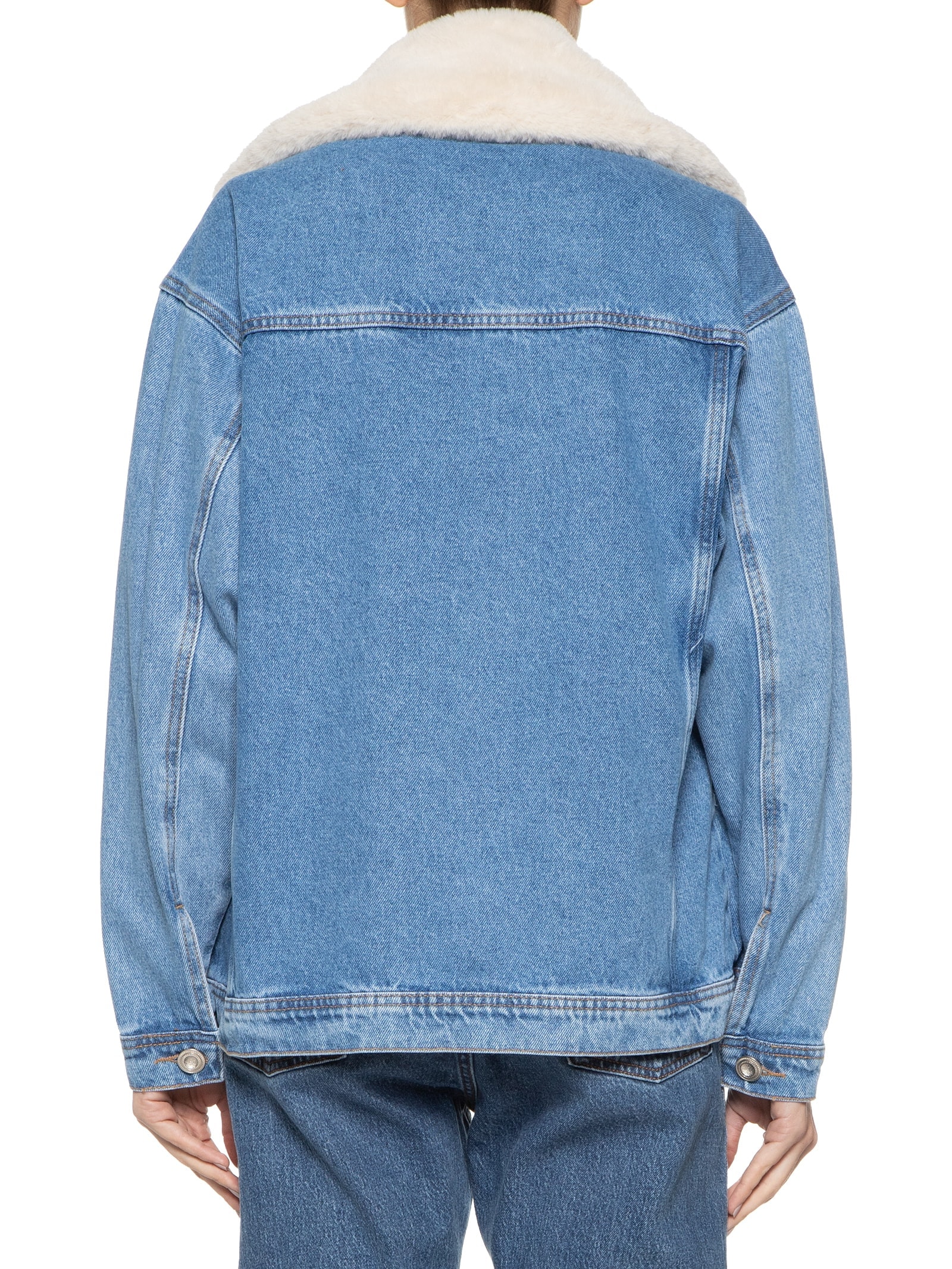 Jaqueta Feminina Jeans Com Pelo Azul My Favorite Things