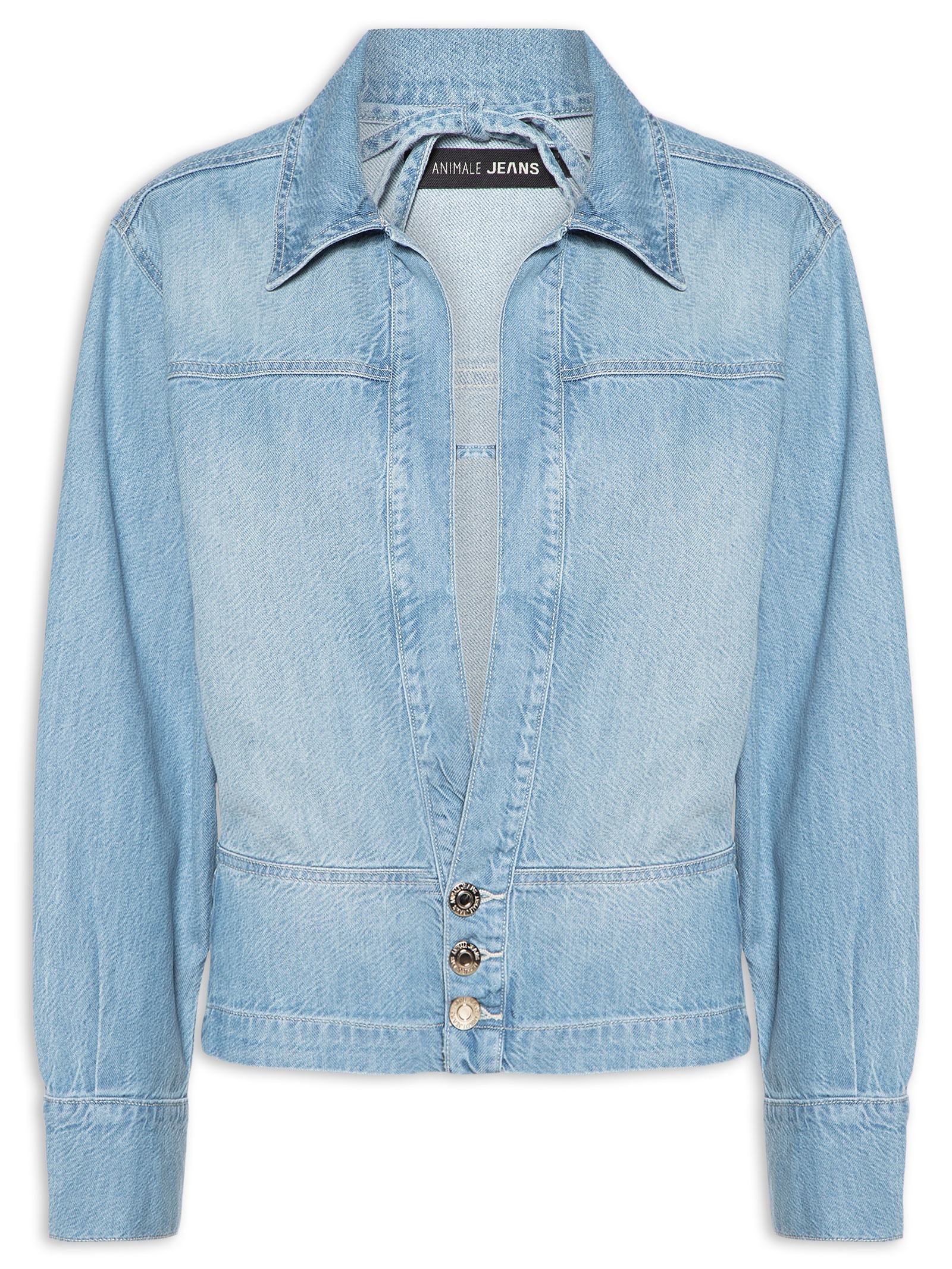 Jaqueta Feminina Jeans Com Top Azul Animale Jeans