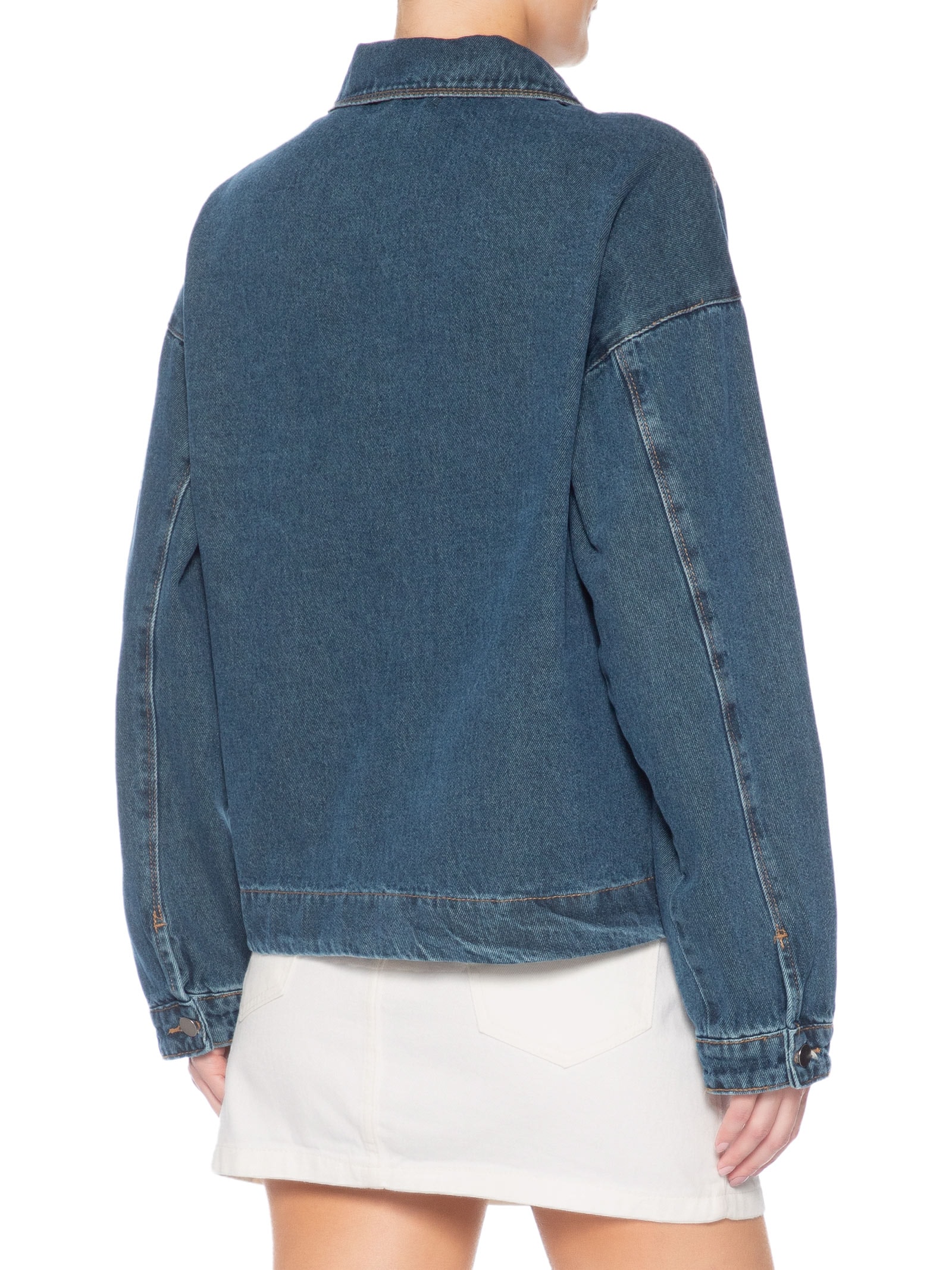 Jaqueta Feminina Jeans Gola Alta Azul Market 33