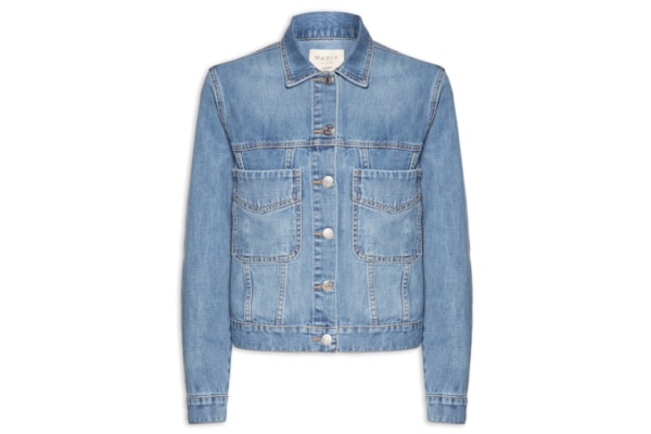 Jaqueta Feminina Jeans Gola Bordada - Azul