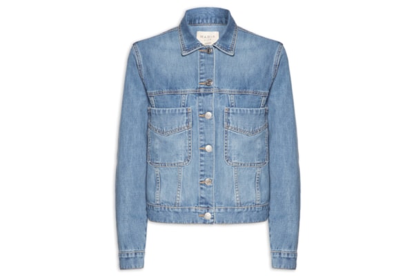 Jaqueta Feminina Jeans Gola Bordada - Azul