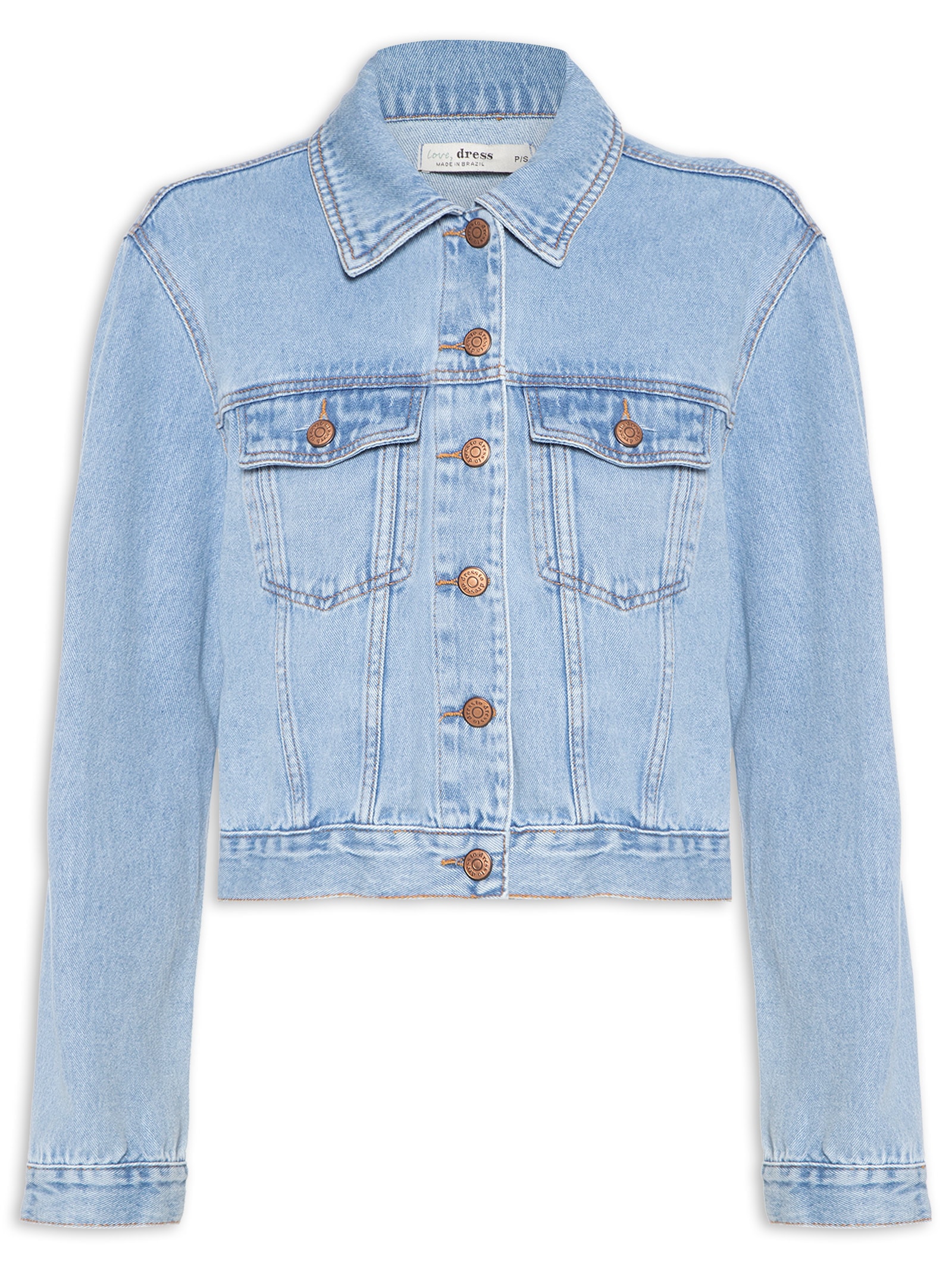 Love Dress - Jaqueta Feminina Jeans Love - Azul